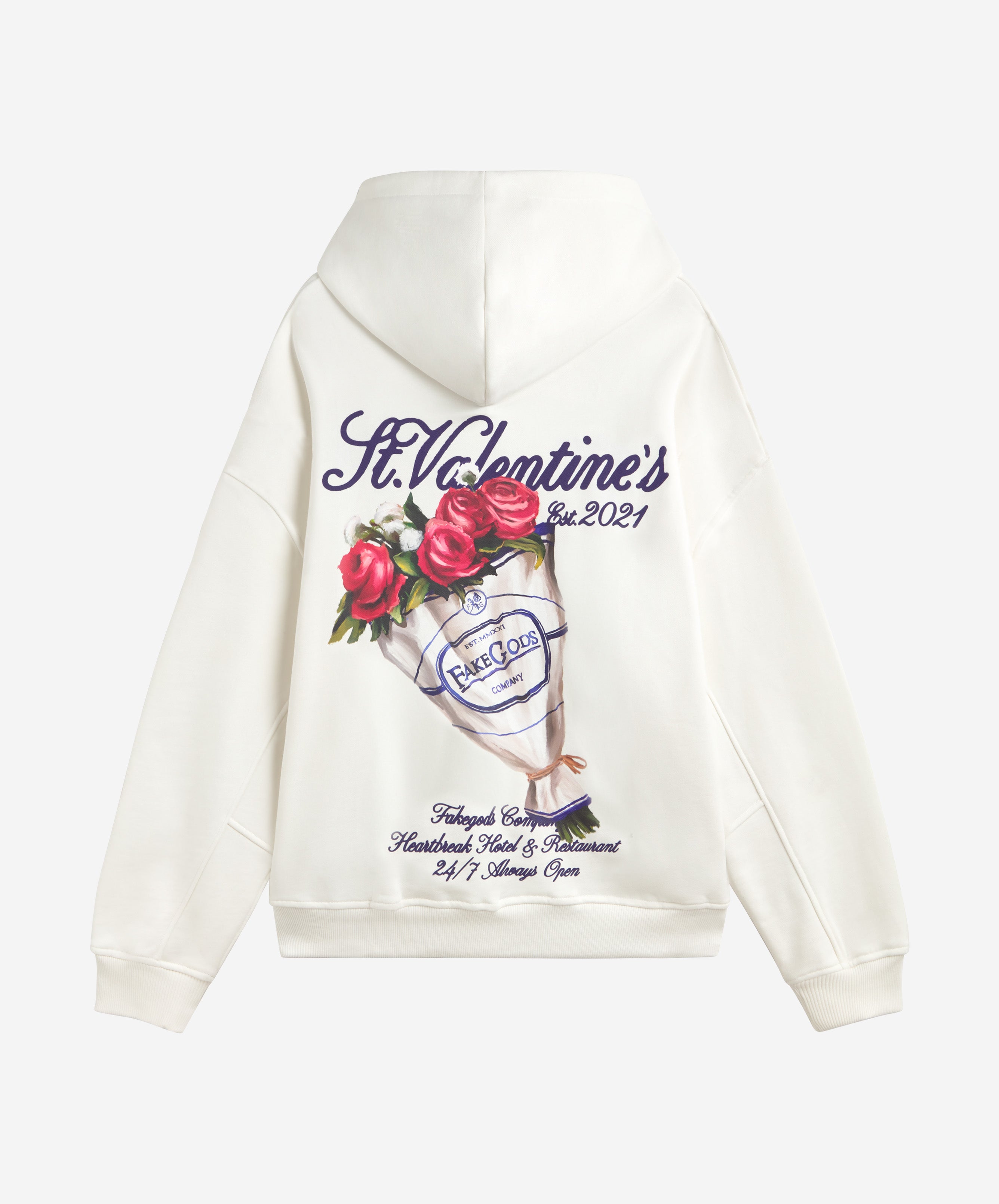 ROSE BOUQUET HOODIE CREAM