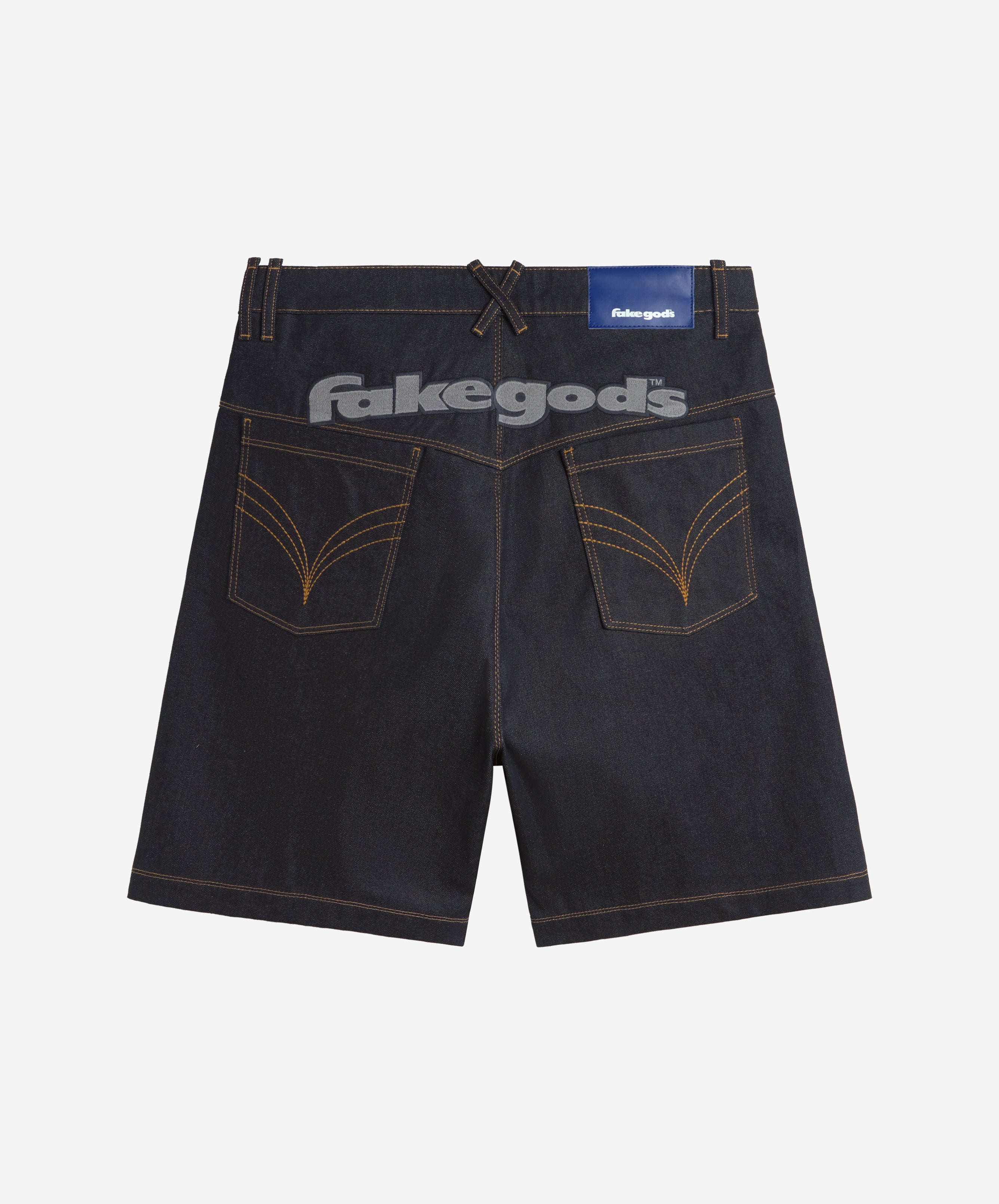 fakegods DENIM SHORTS WASHED GREY