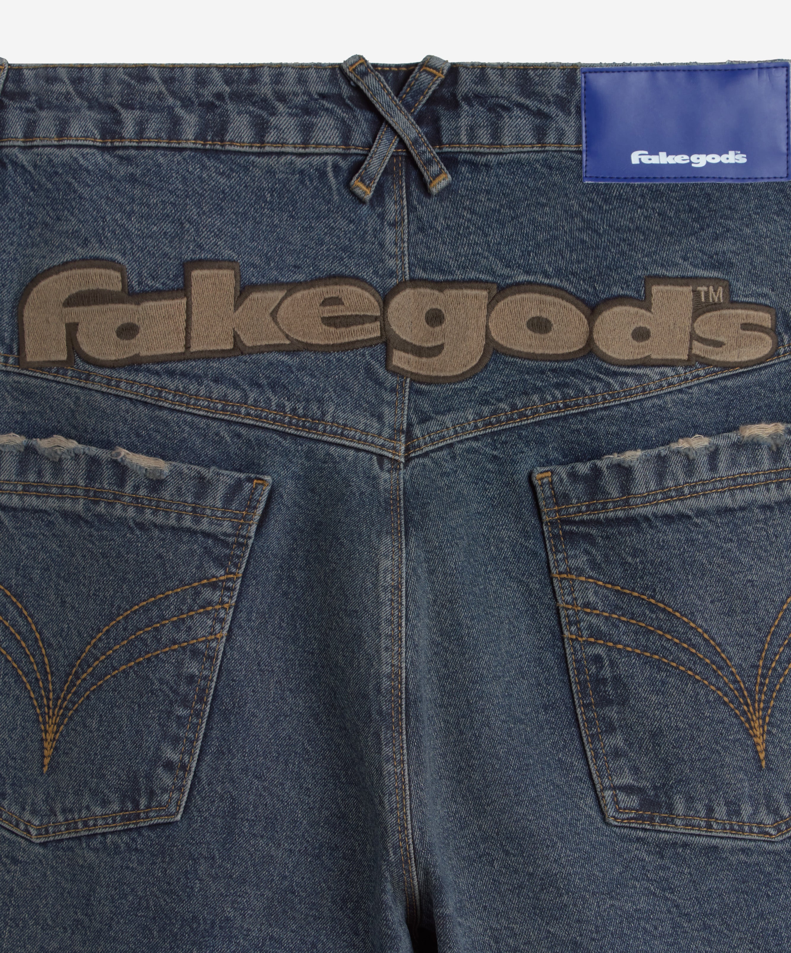fakegods DENIM SHORTS NAVY