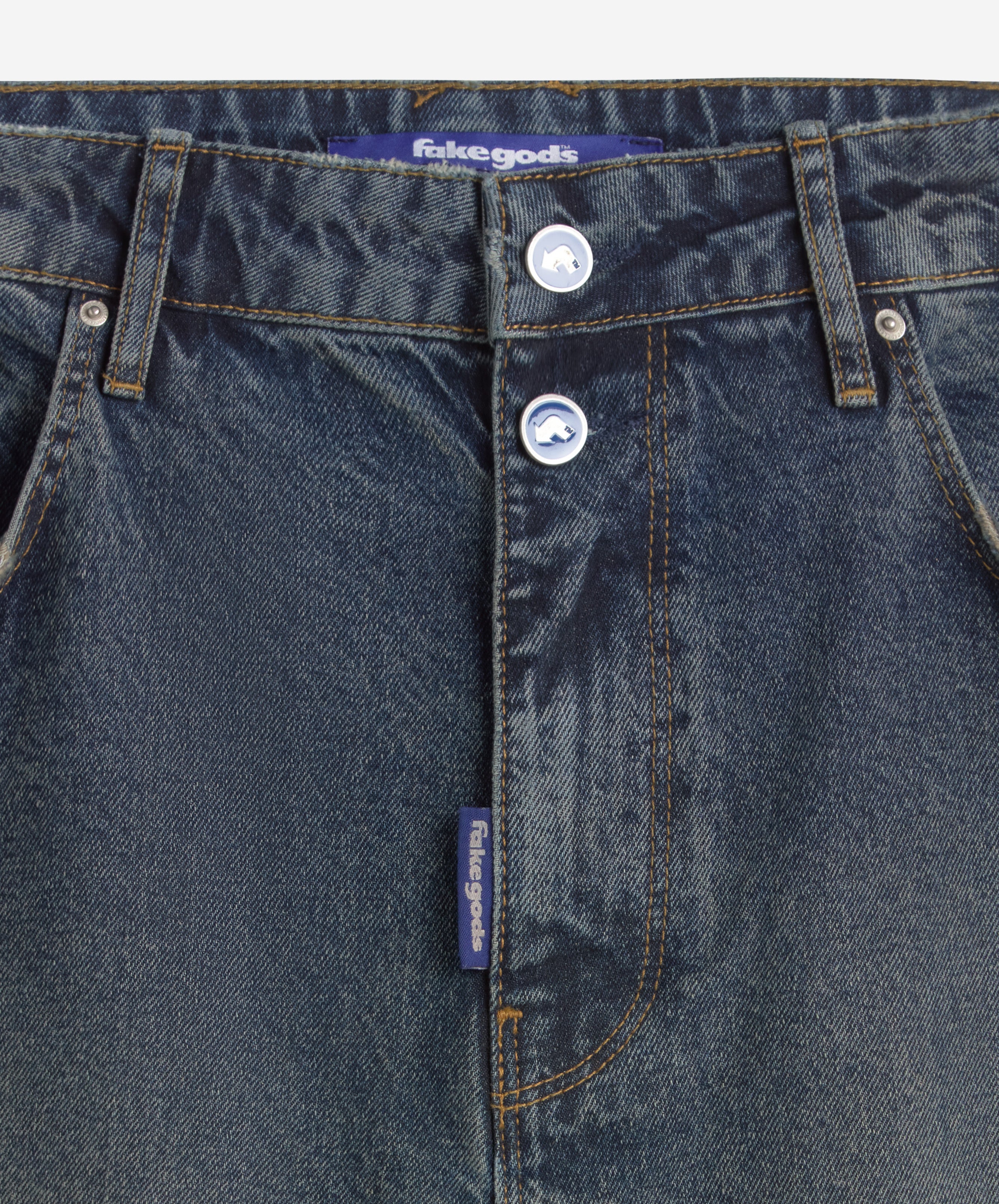 fakegods DENIM SHORTS NAVY