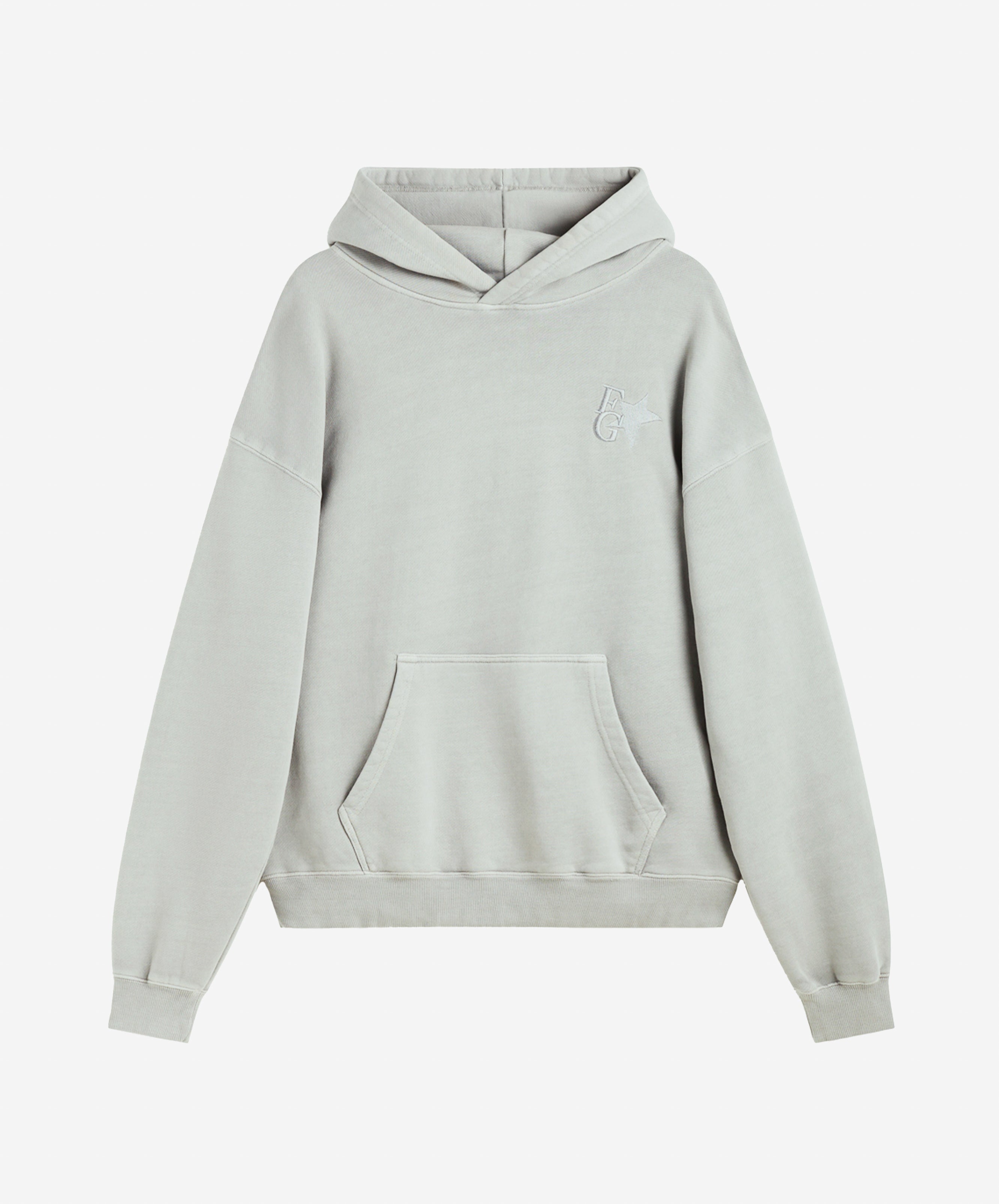 STAR HOODIE LIGHT GREY