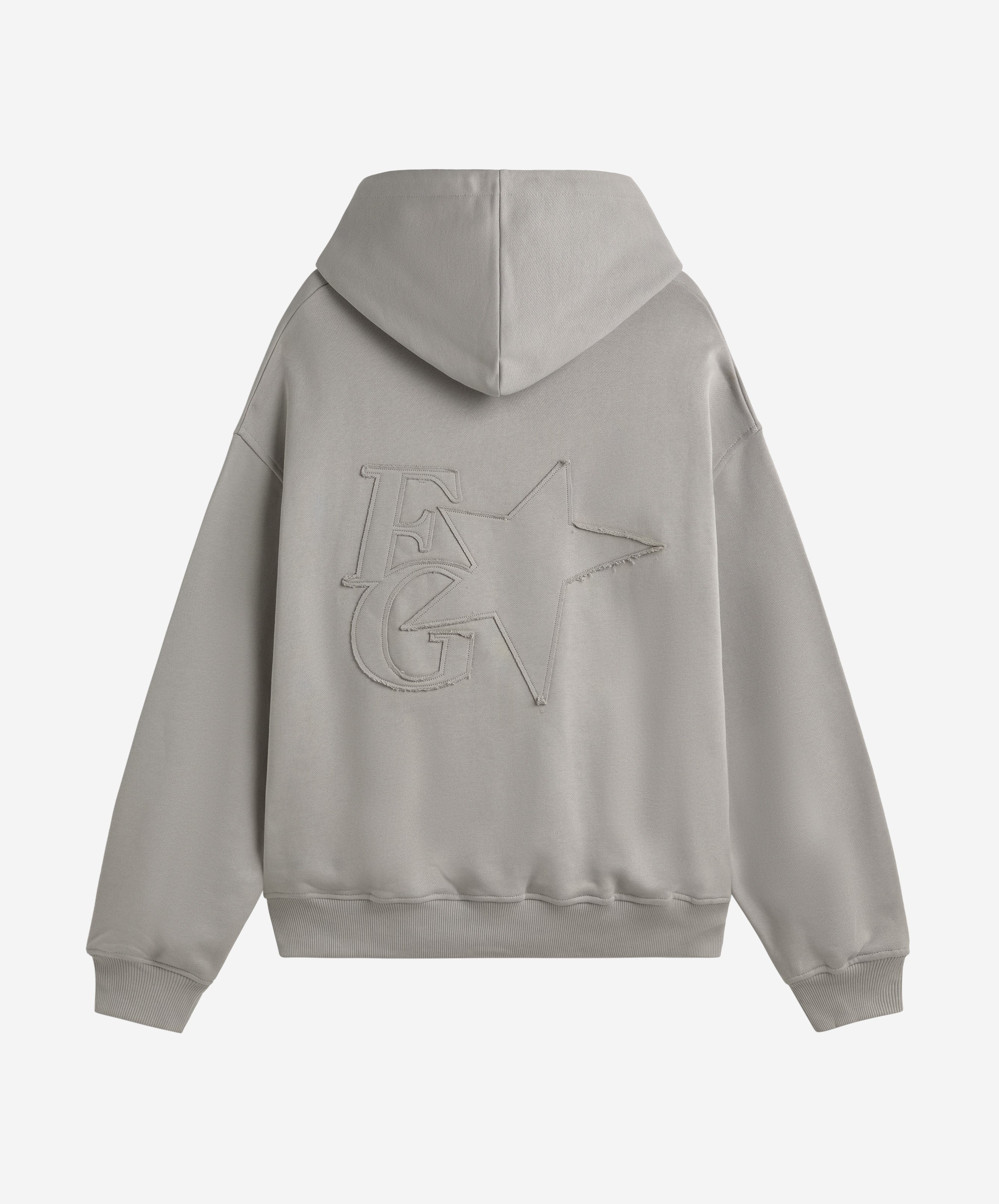 STAR HOODIE MID GREY