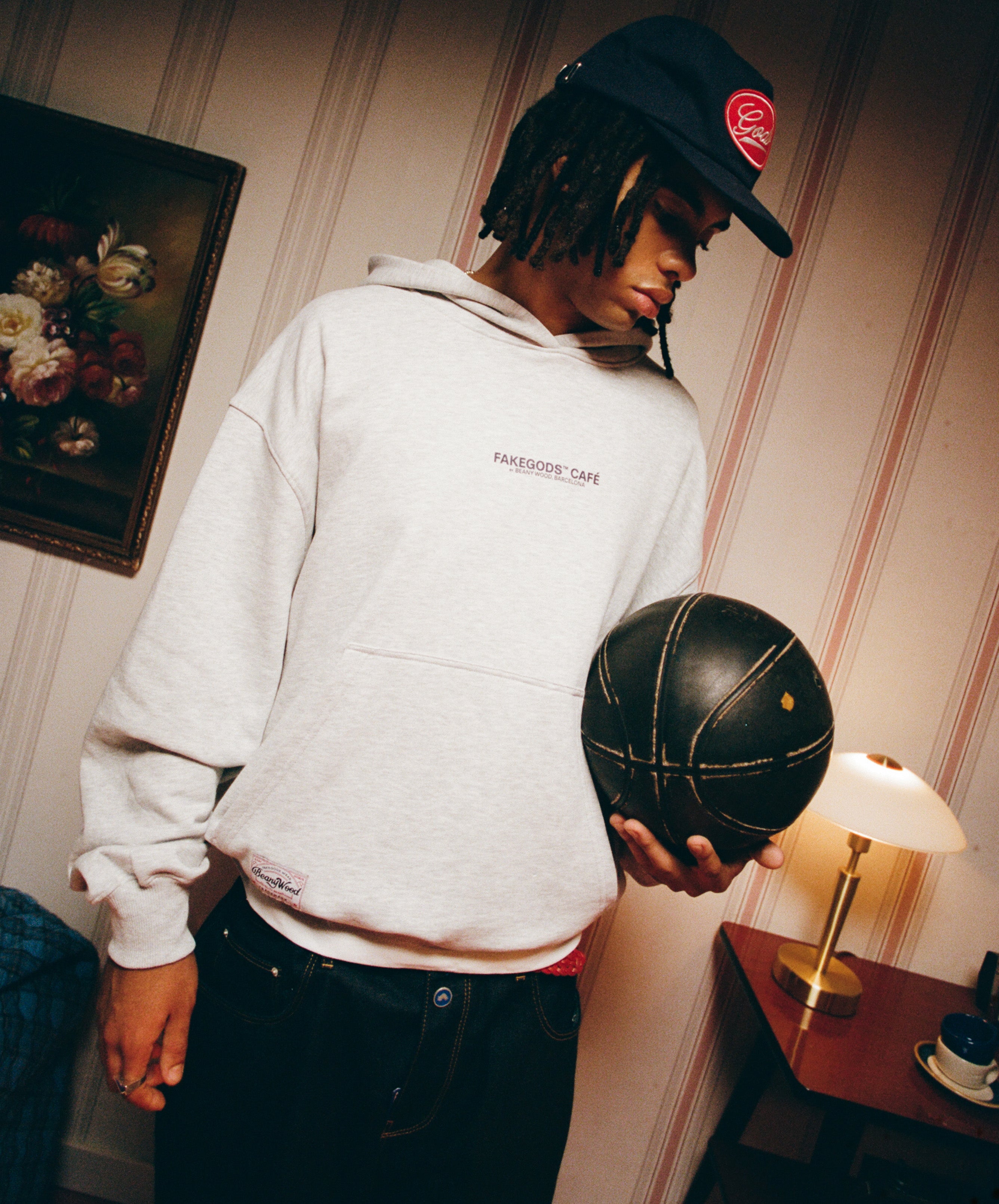 GODS CAFE HOODIE GREY MELANGE