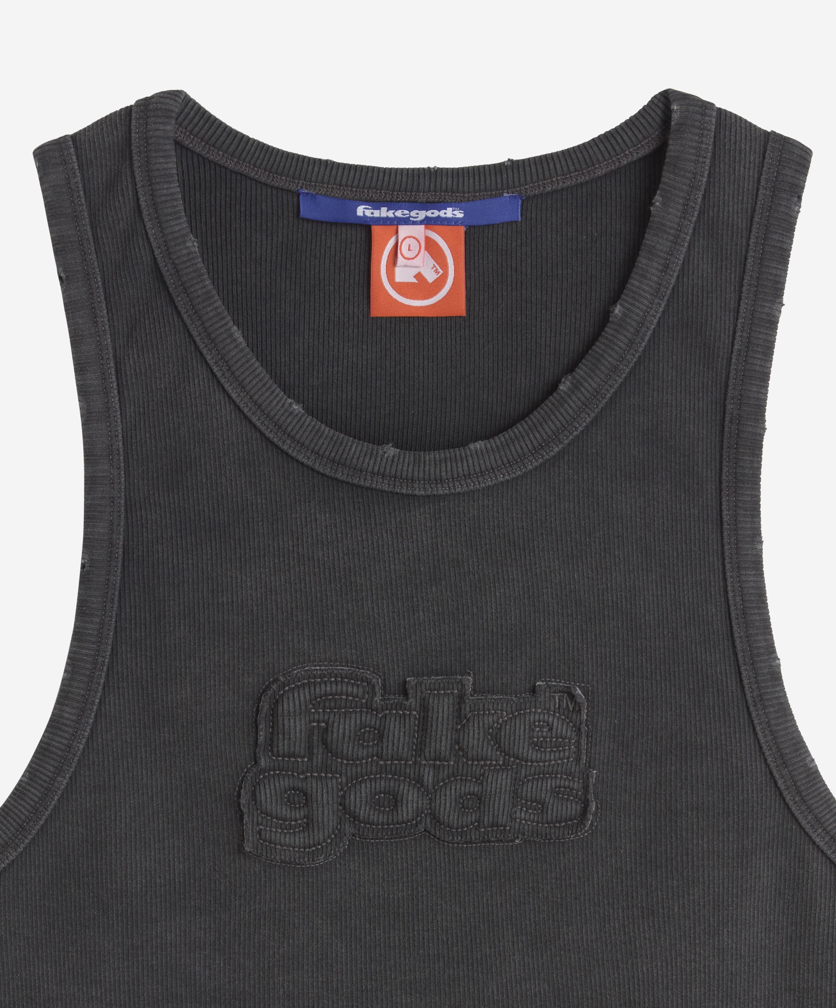 fakegods WASHED TANK DARK GREY