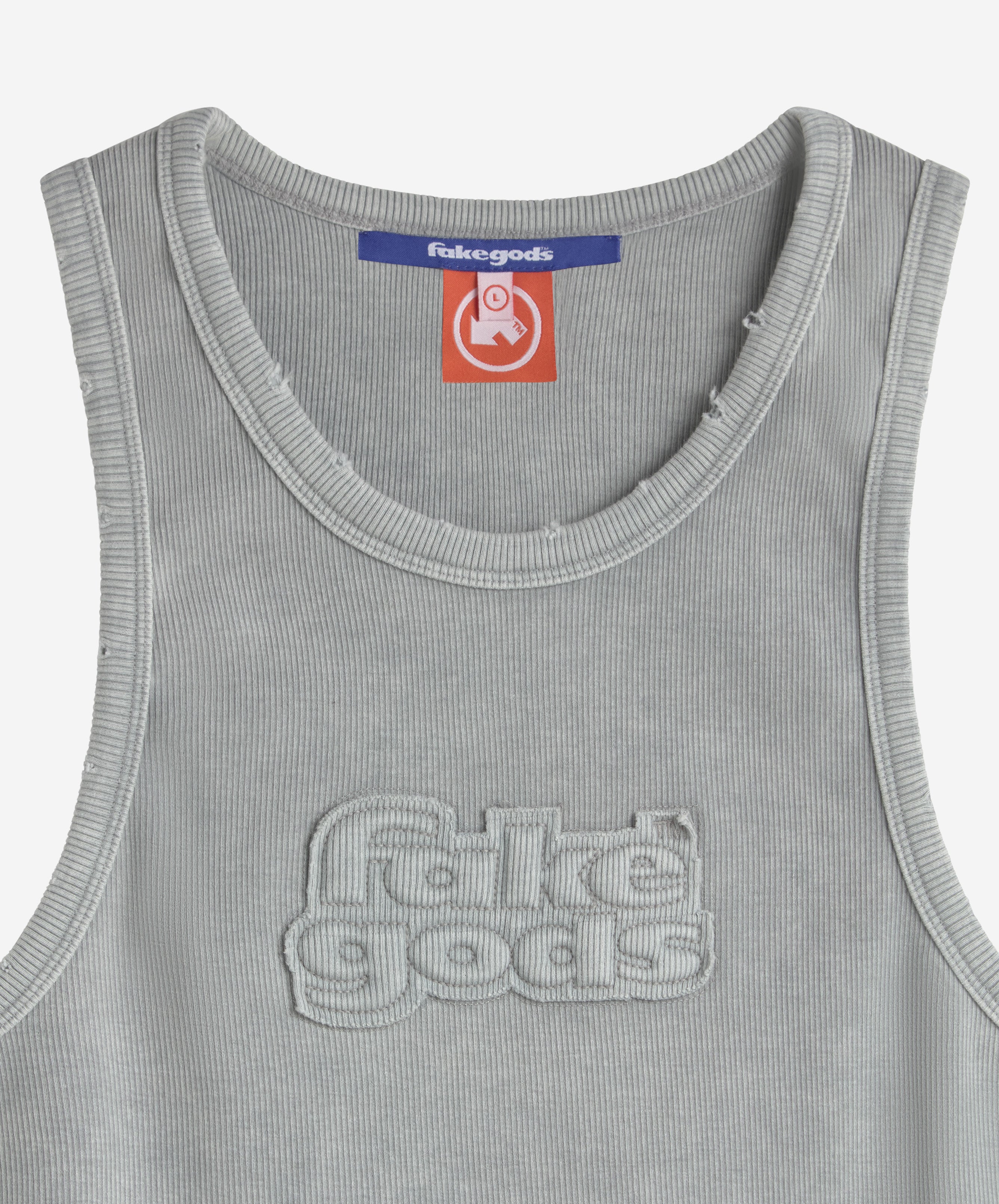 fakegods WASHED TANK LIGHT GREY