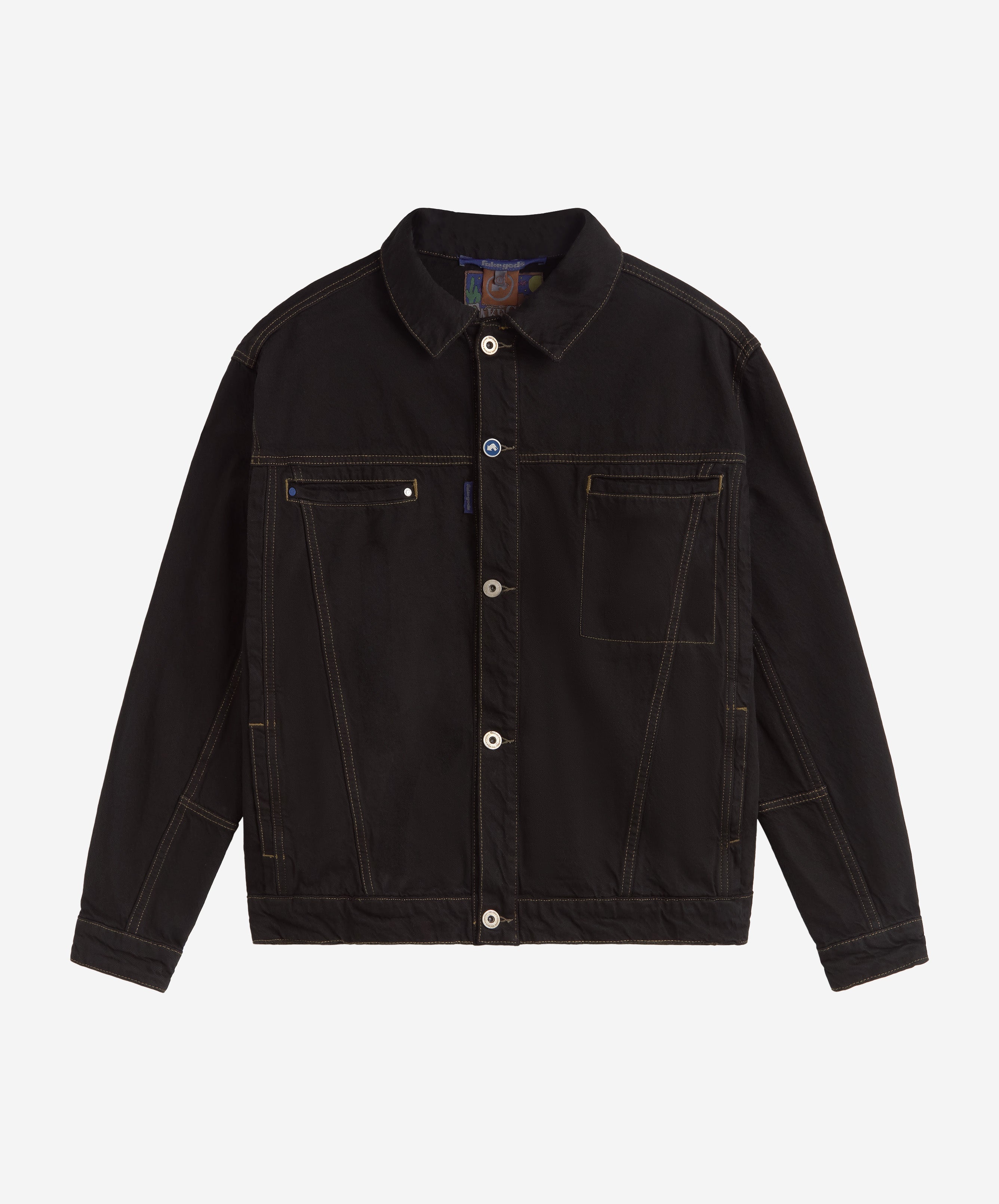 TM OVERDYED DENIM JACKET BLACK