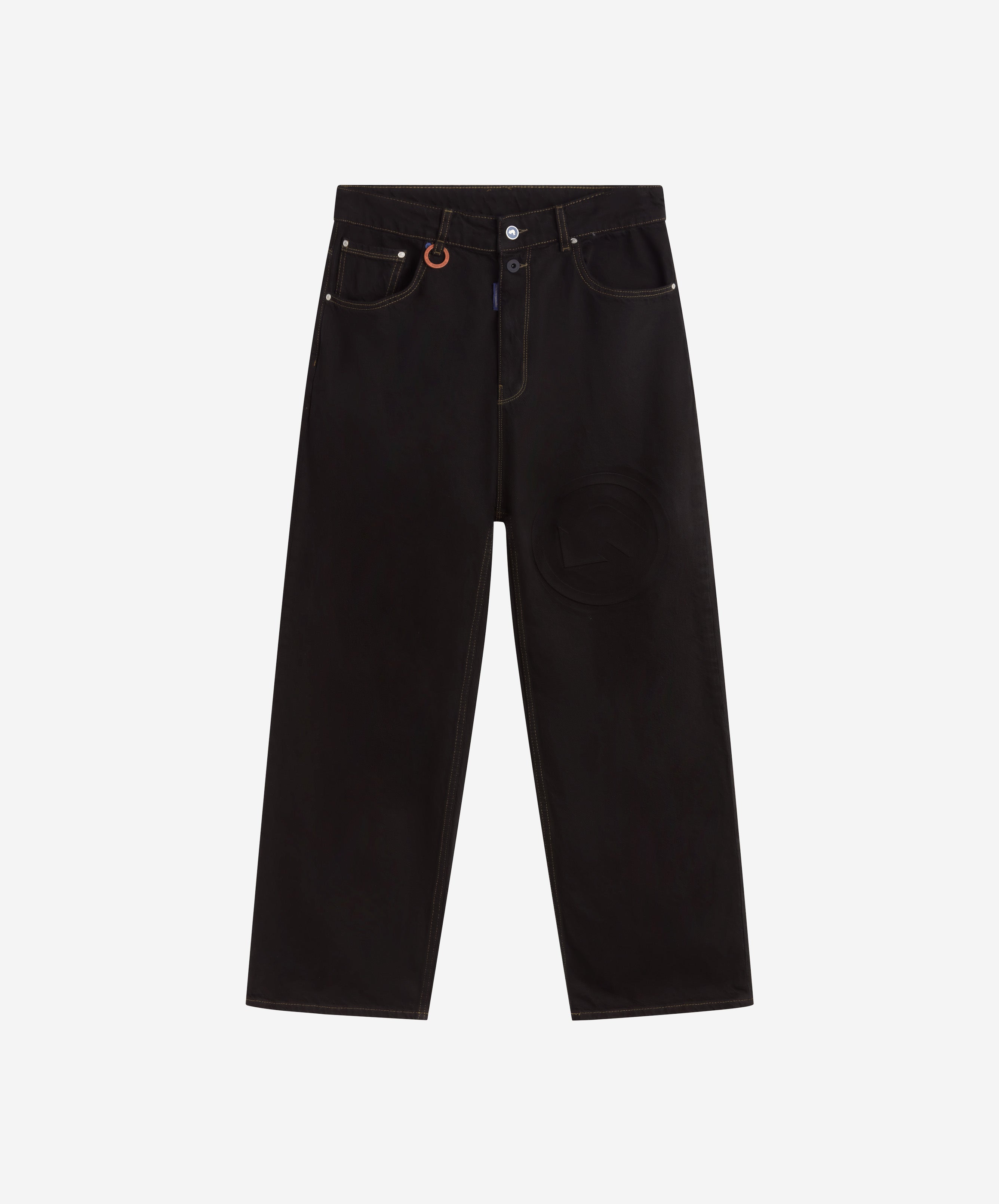 TM OVERDYED DENIM TROUSERS BLACK