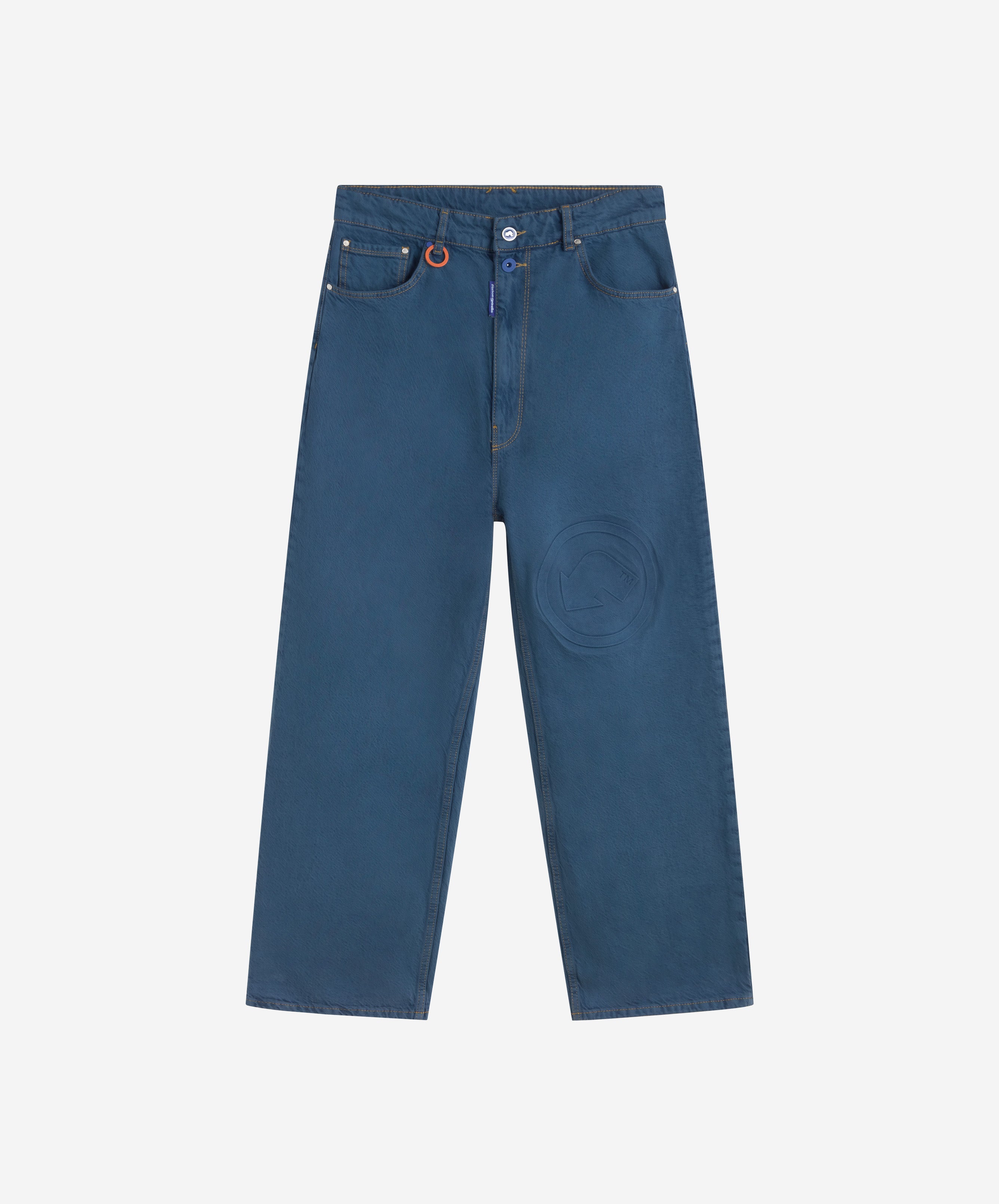 TM OVERDYED DENIM TROUSERS BLUE