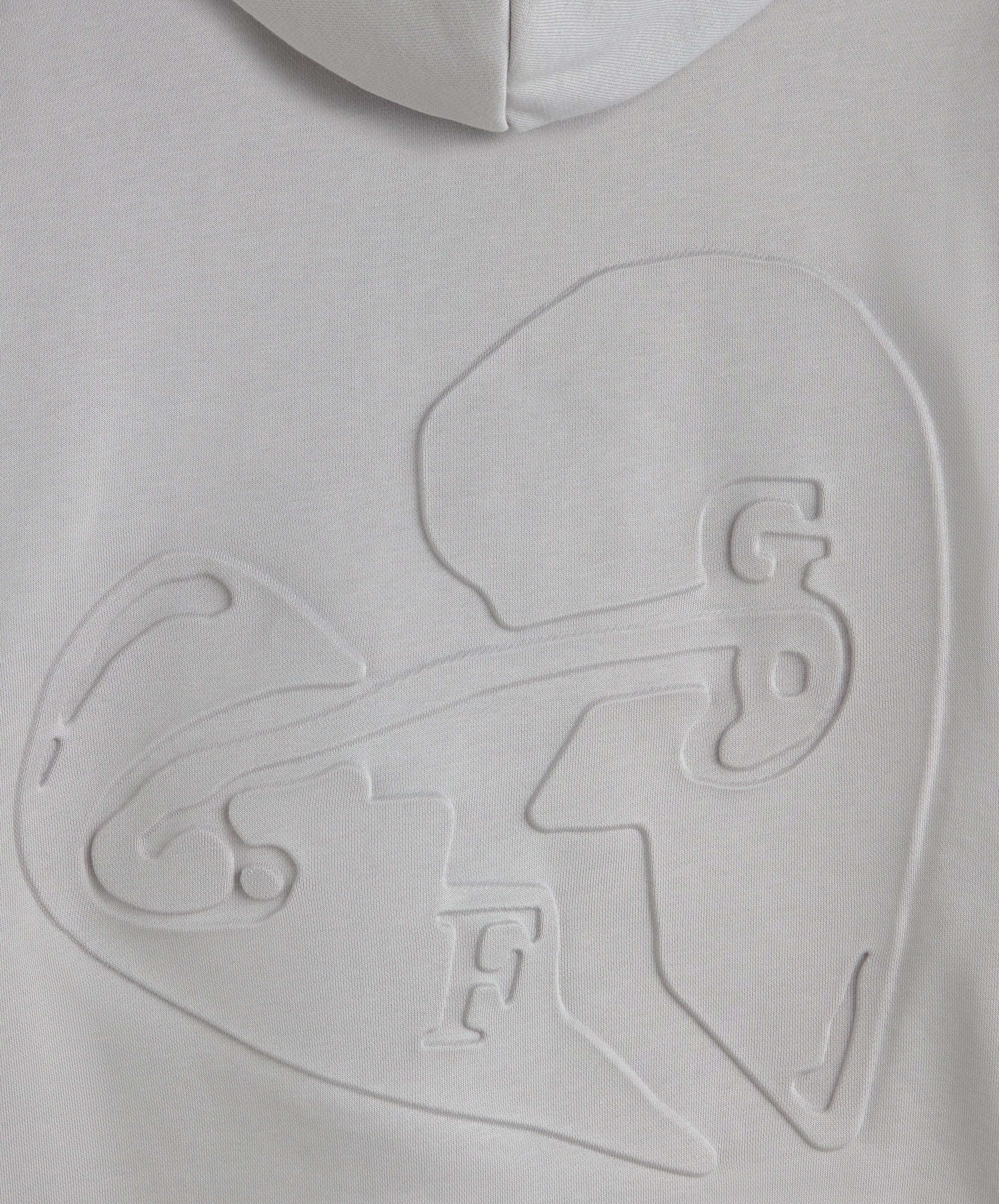 VALENTINE'S EMBOSSED HOODIE GREY