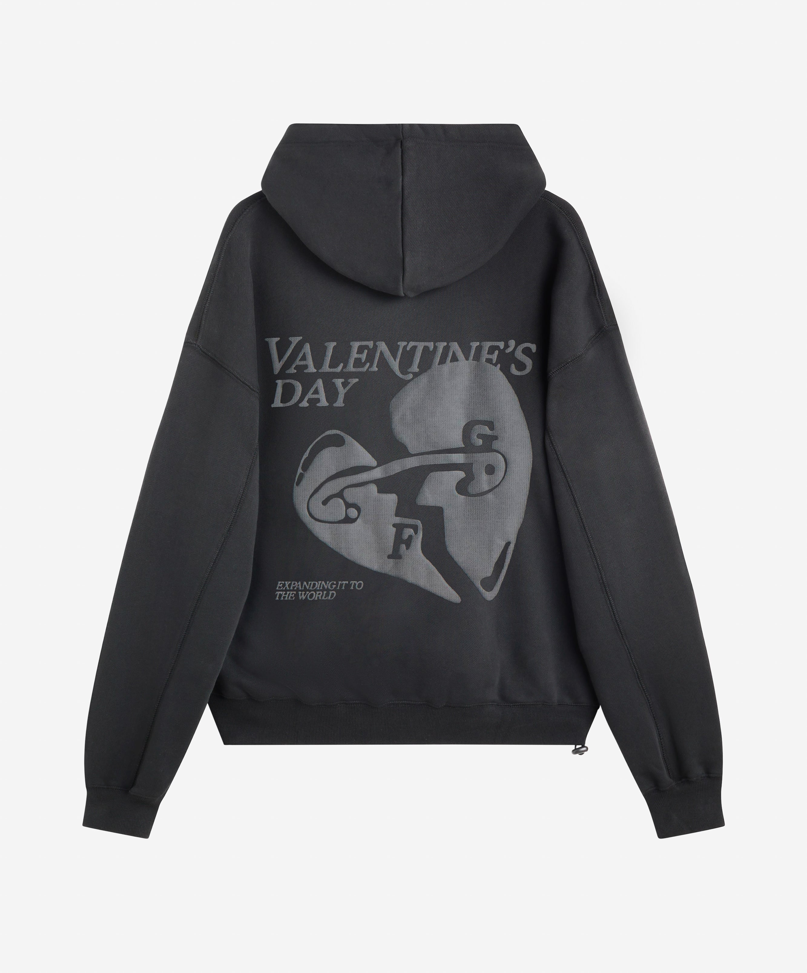 VALENTINE'S WASHED HOODIE GREY