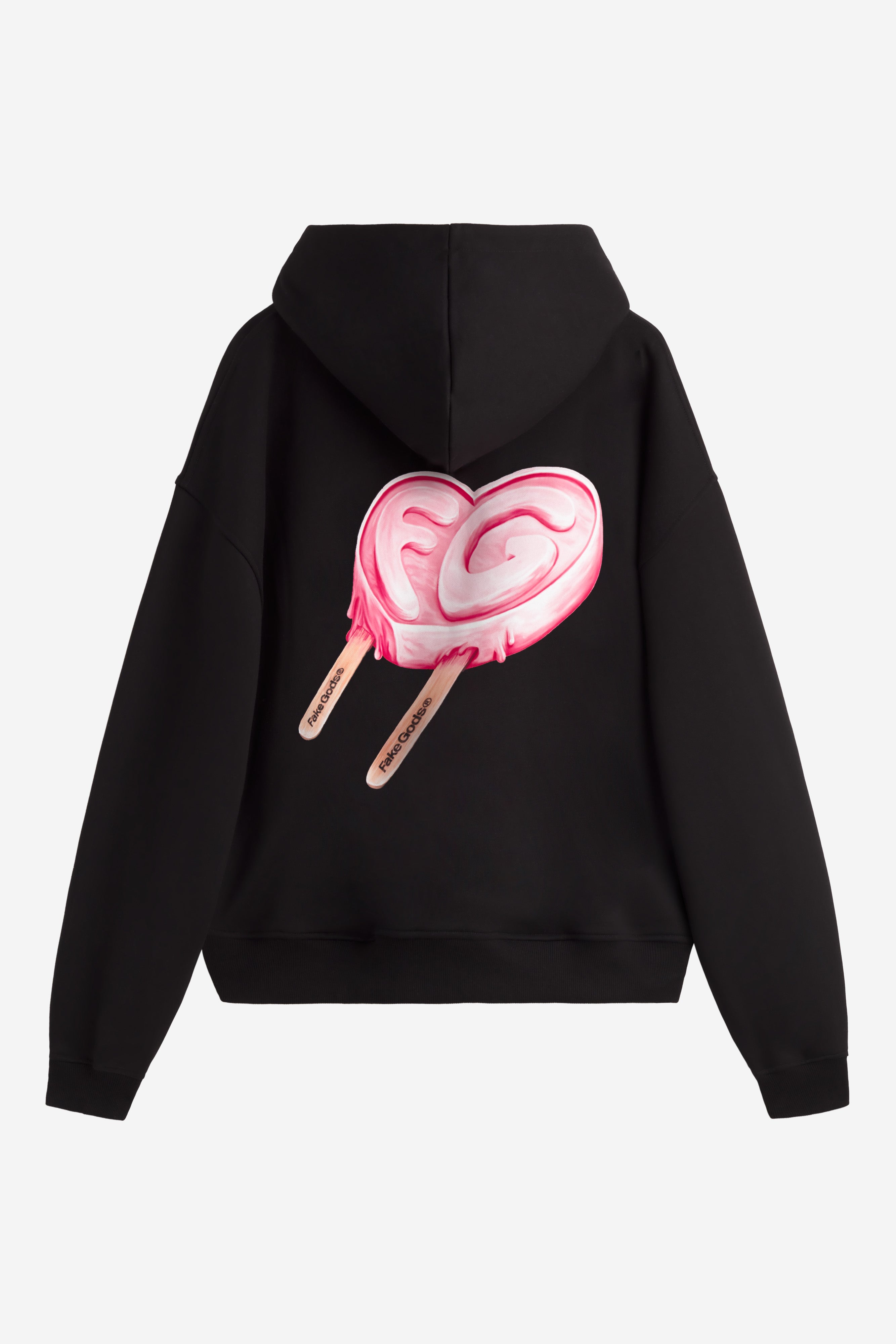 ICED HEART HOODIE BLACK