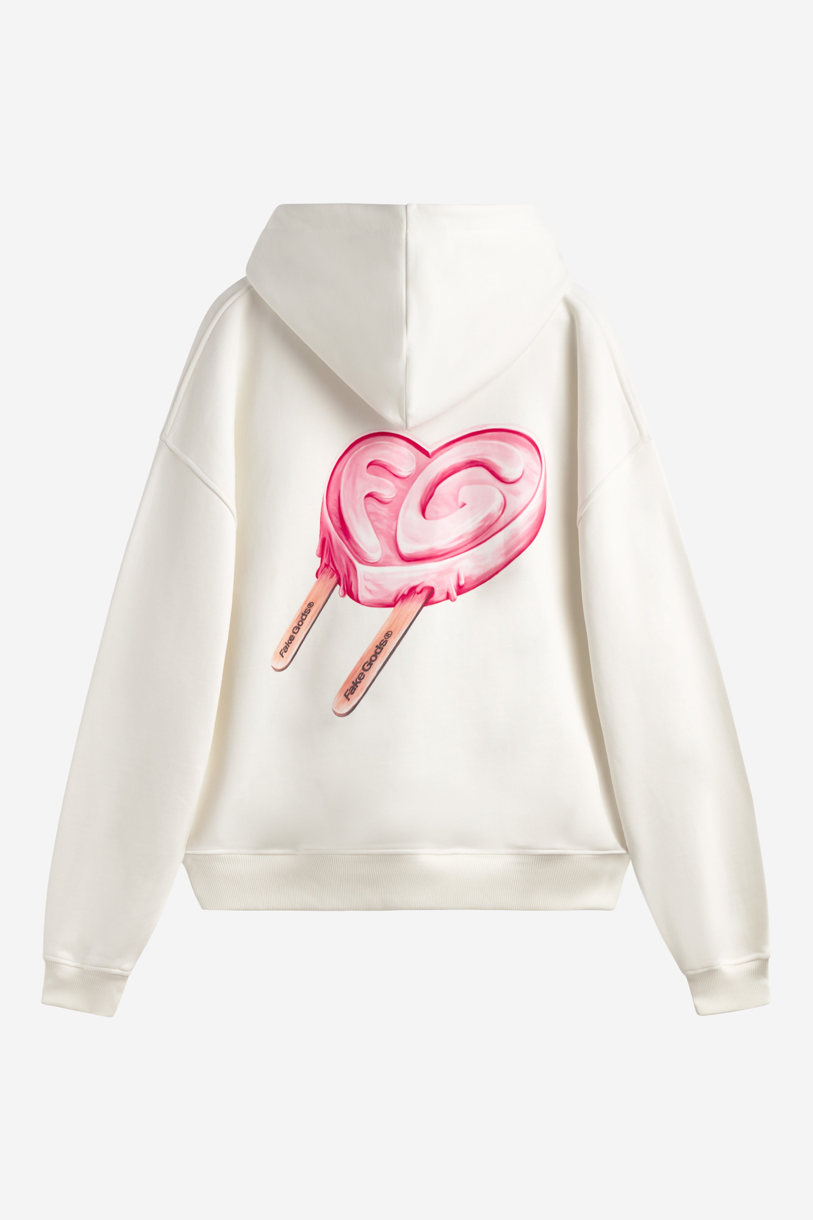 ICED HEART HOODIE CREAM