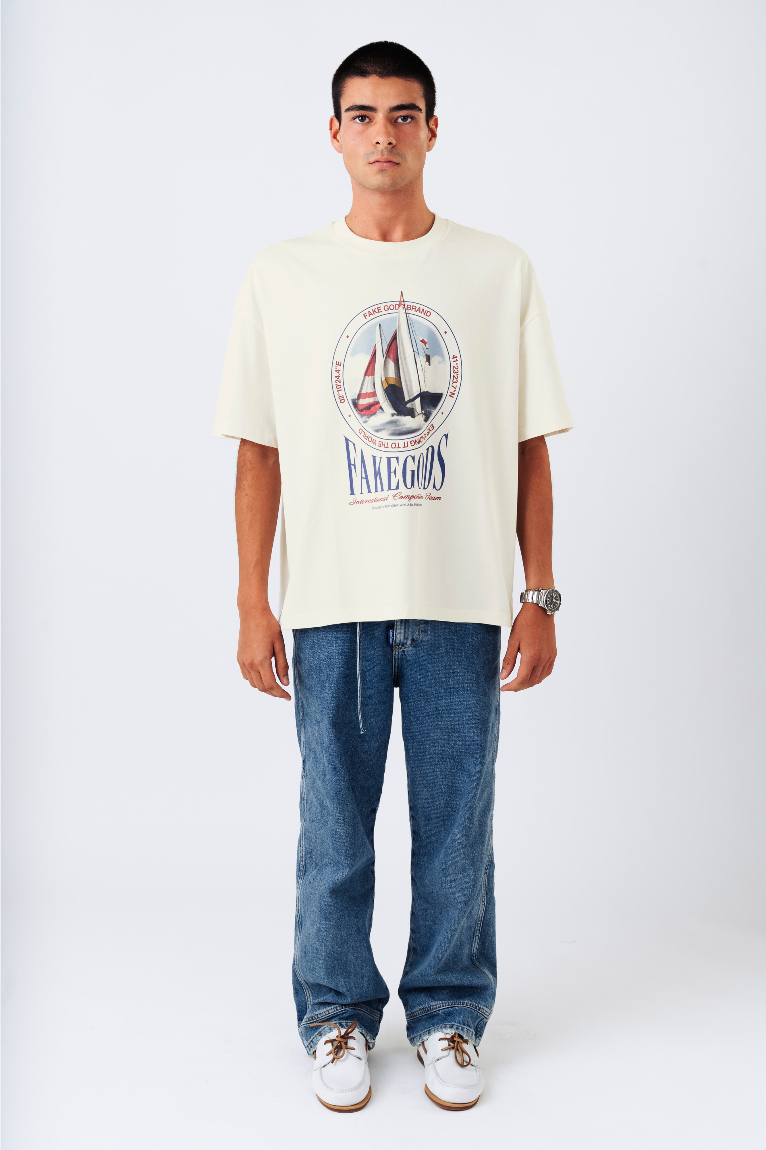 REGATTA RACE TEE CREAM