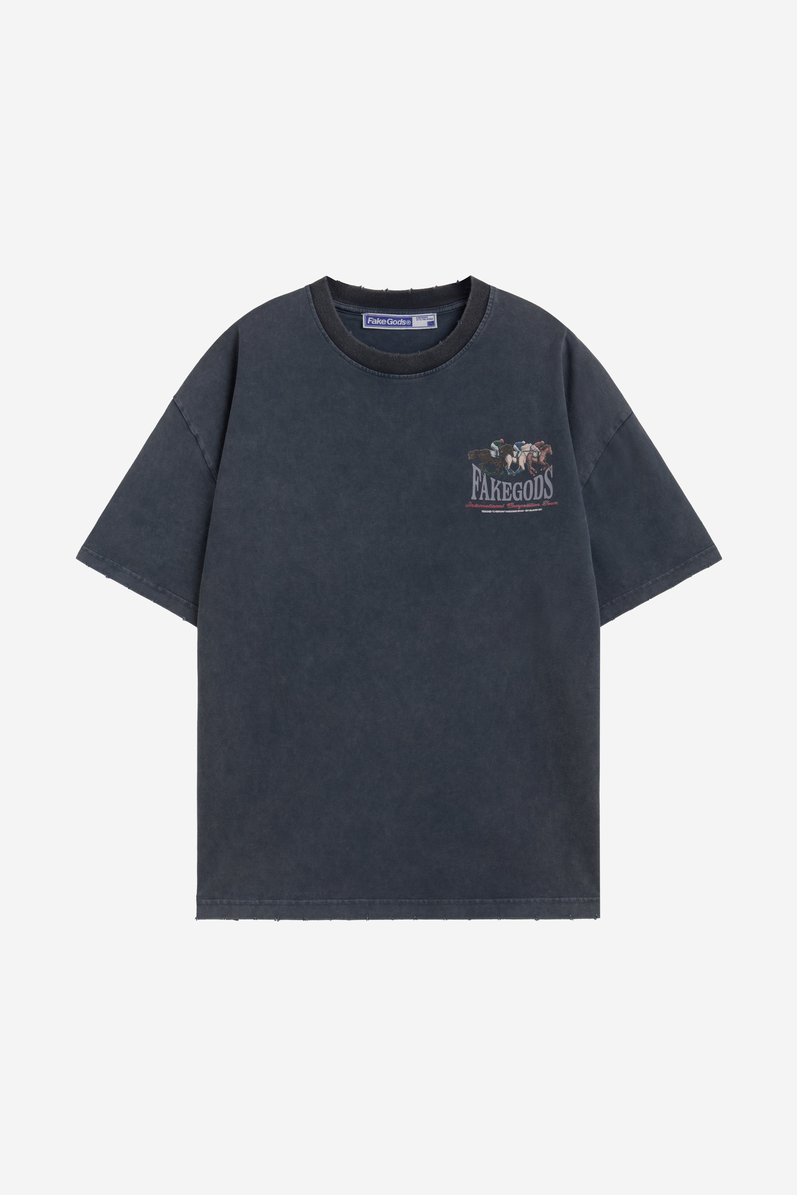 HORSE RACE TEE DARK GREY