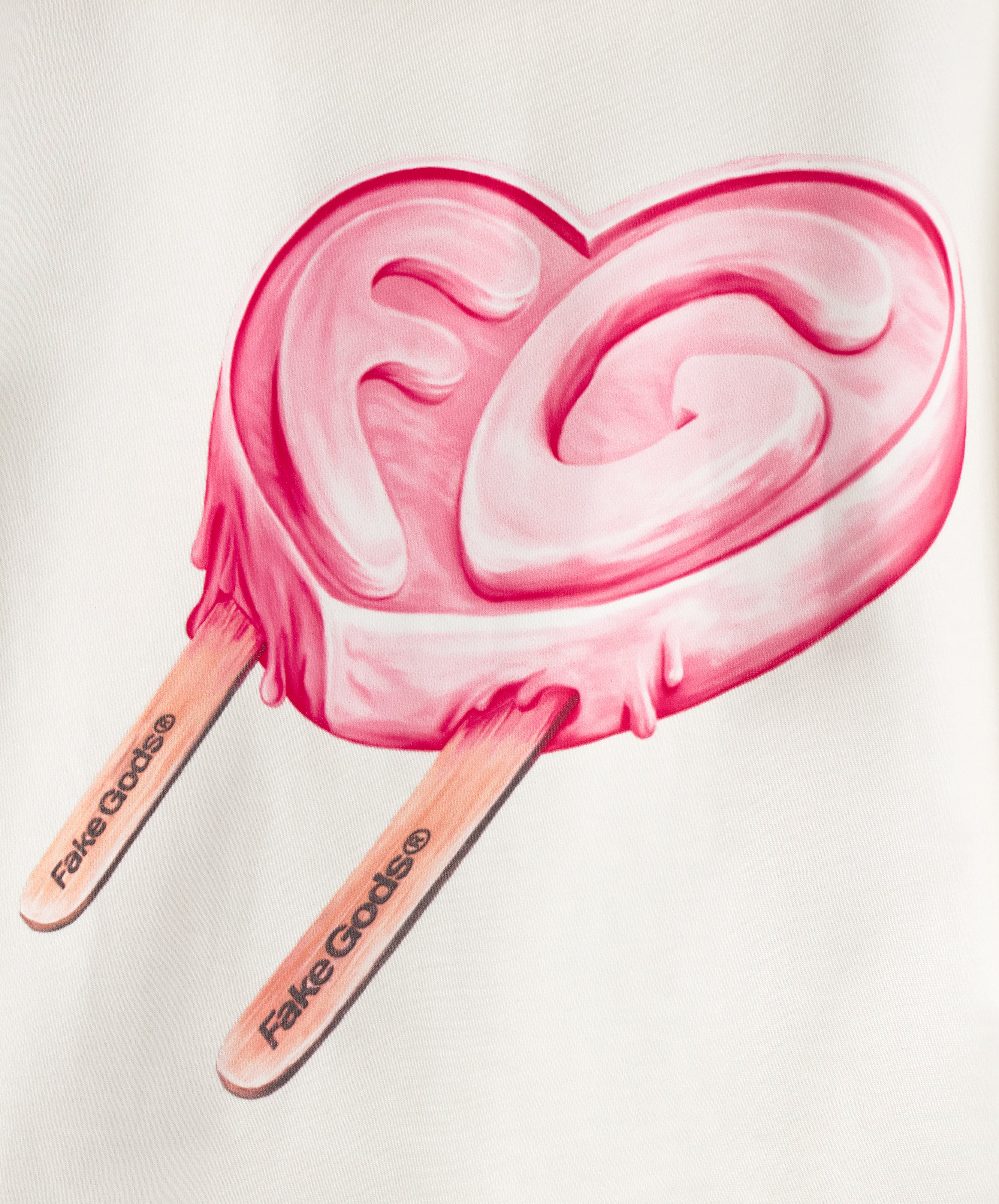 ICED HEART HOODIE CREAM