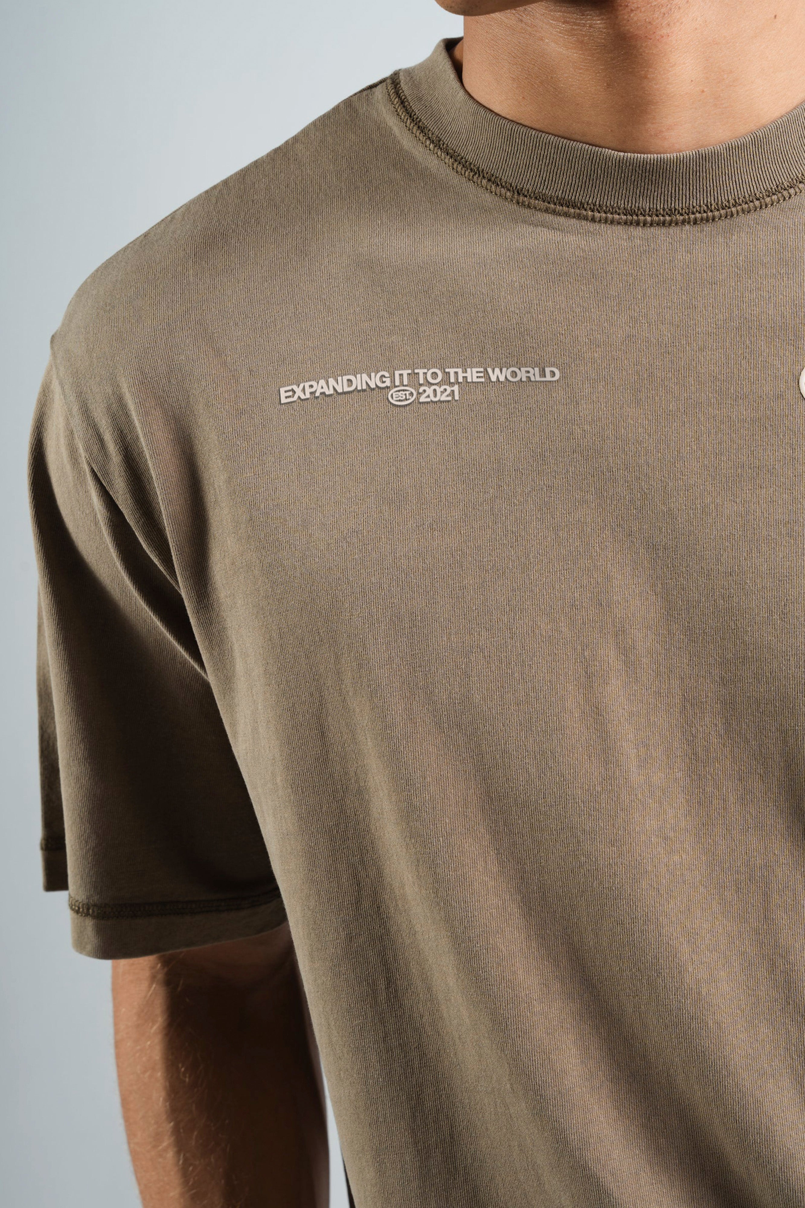 WASHED STAFF TEE KHAKI