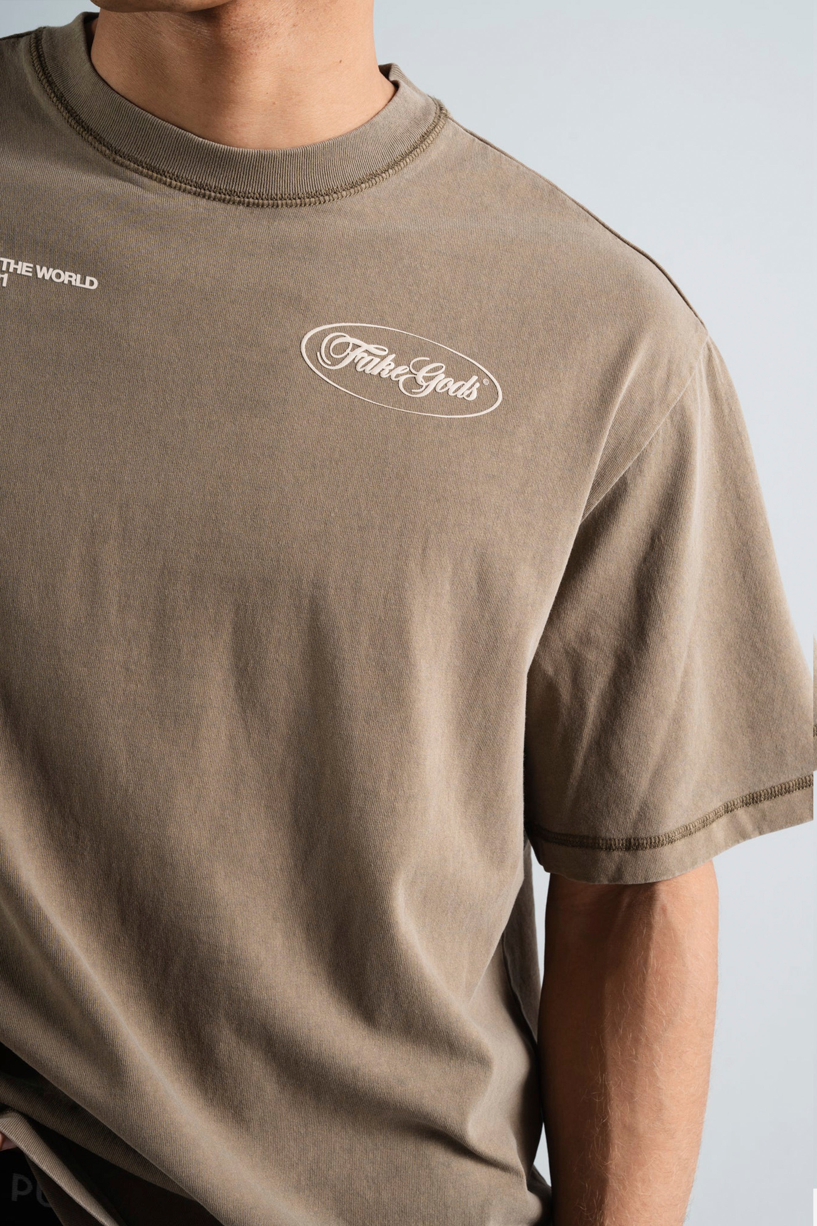 WASHED STAFF TEE KHAKI