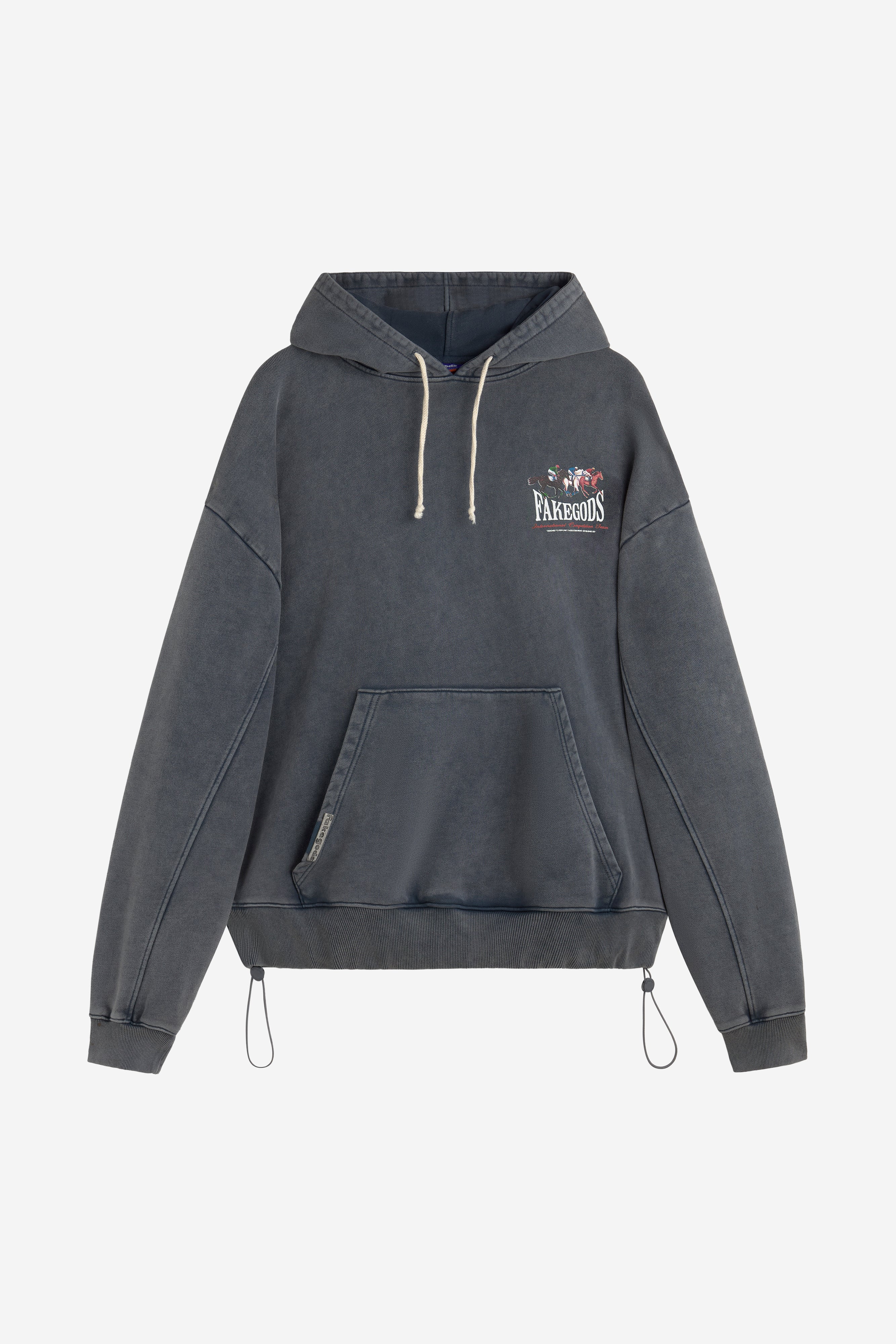 HORSE RACE HOODIE DARK GREY