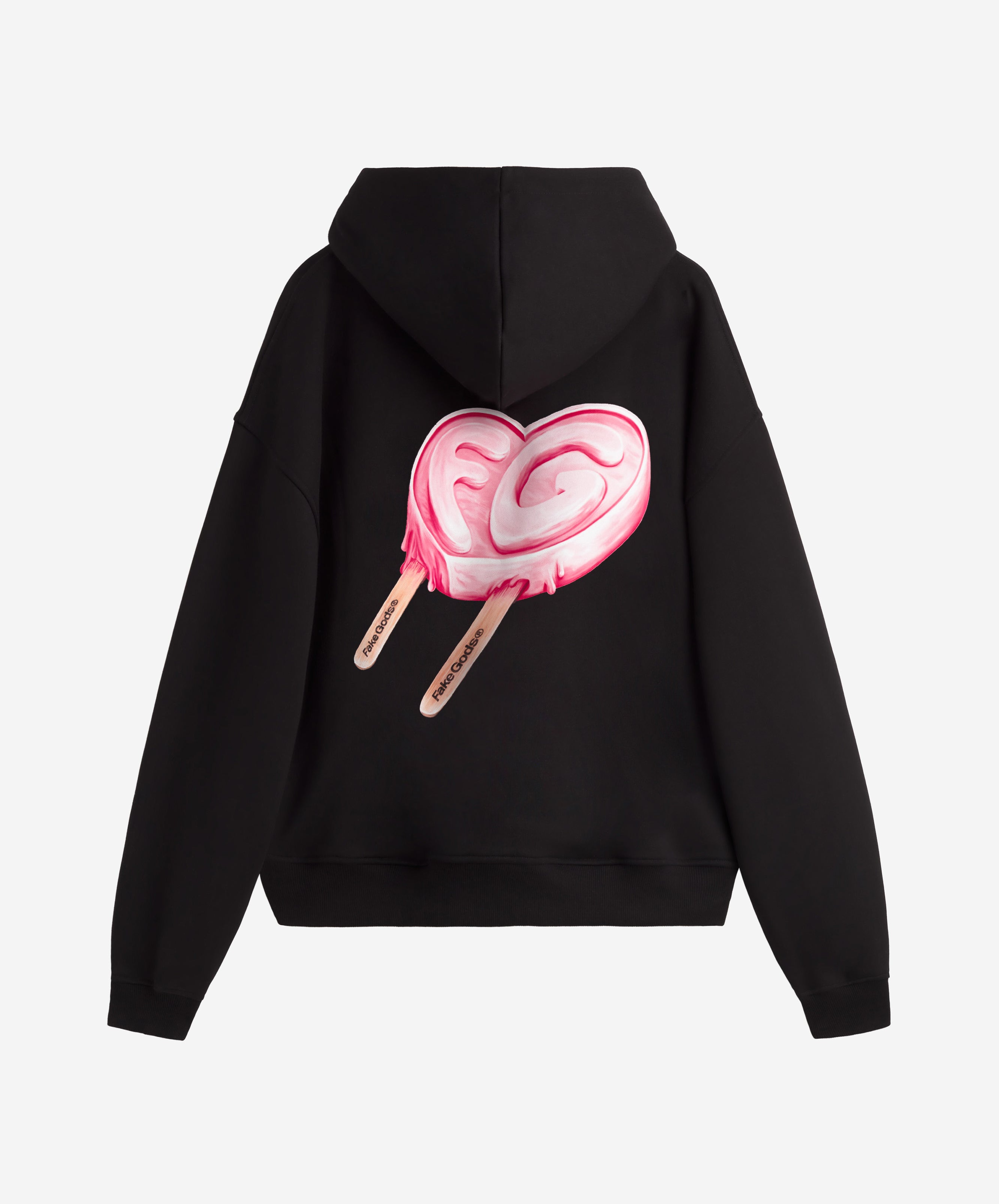 ICED HEART HOODIE BLACK