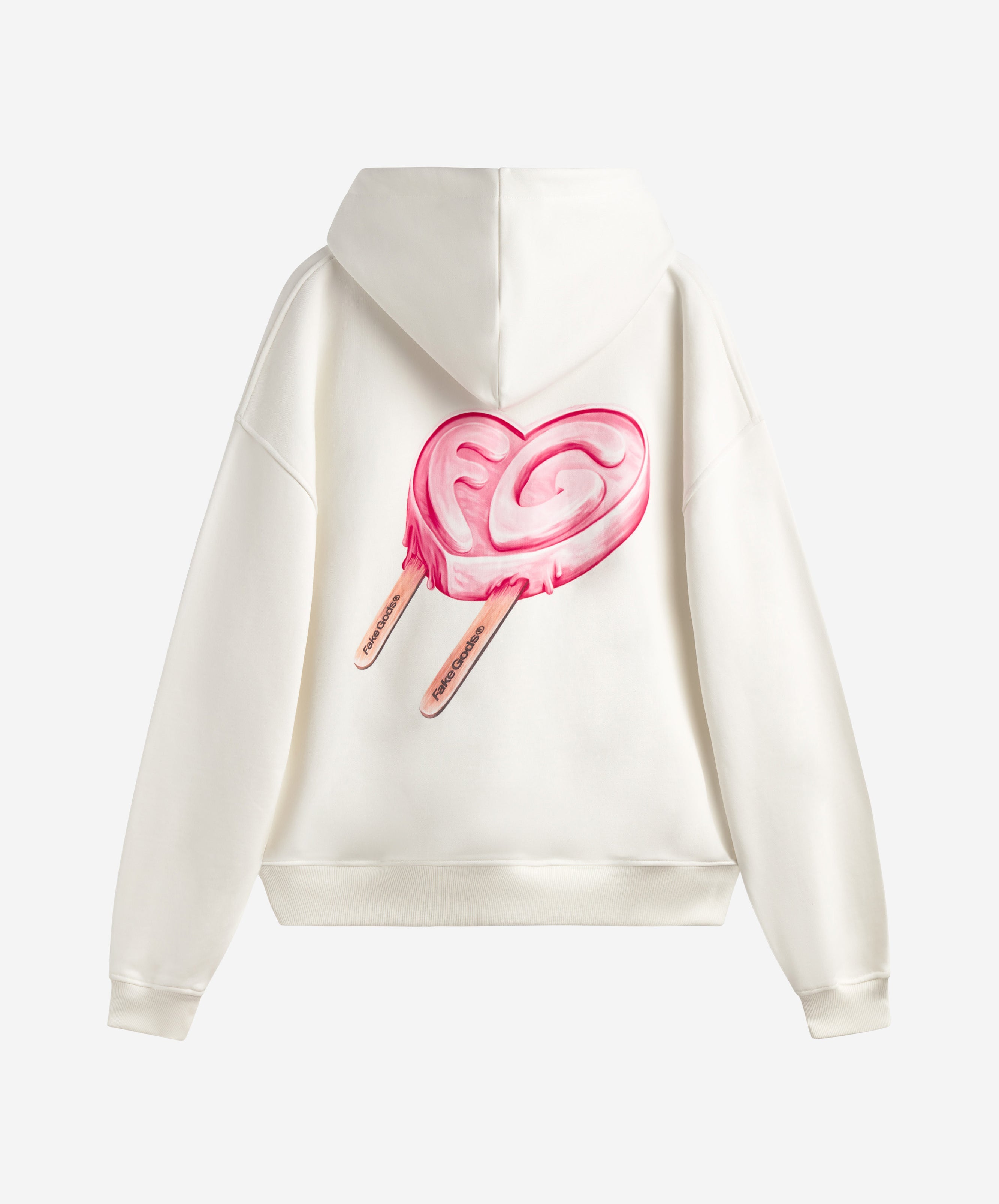 ICED HEART HOODIE CREAM