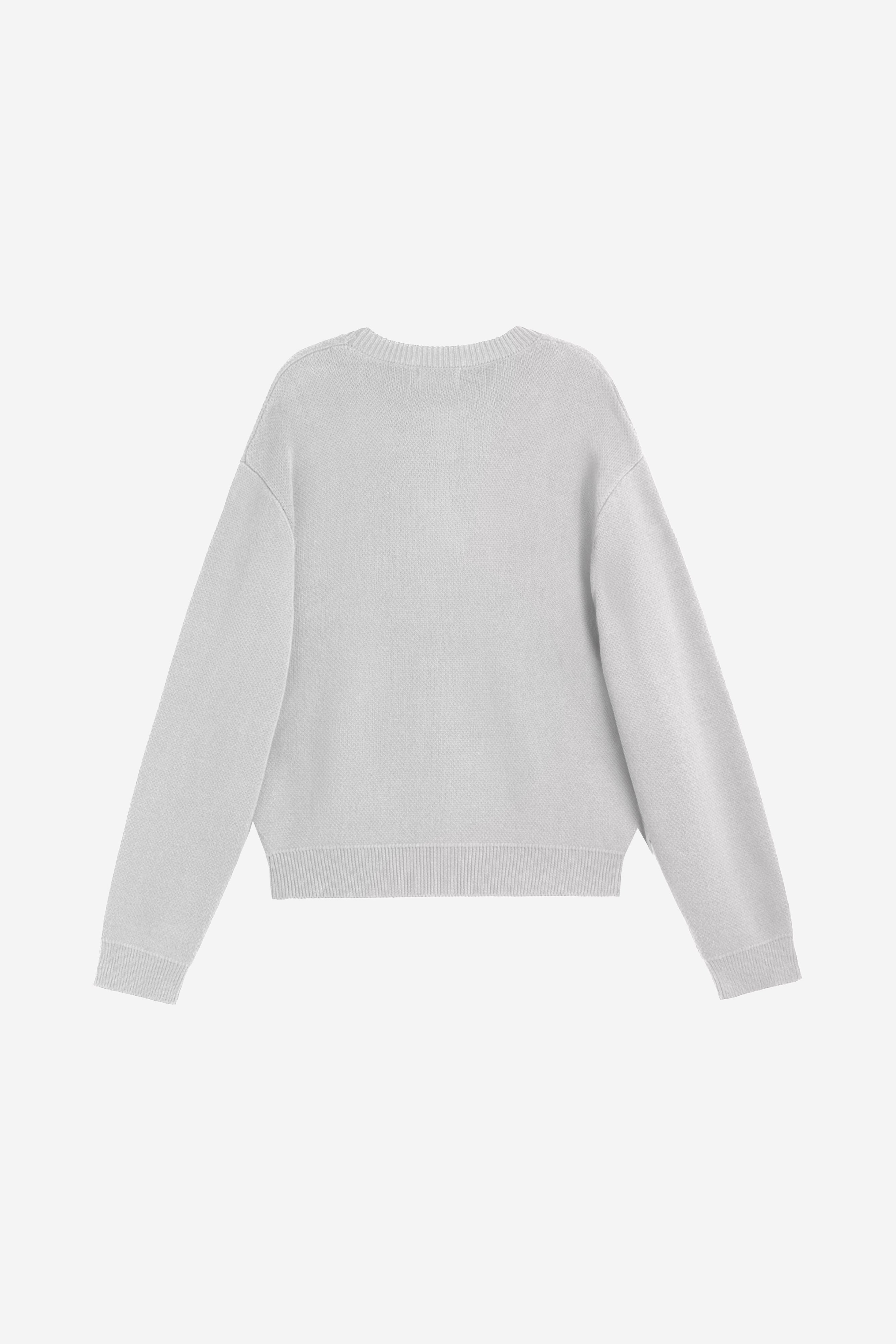 VALENTINE'S KNITTED SWEATER LIGHT GRAY