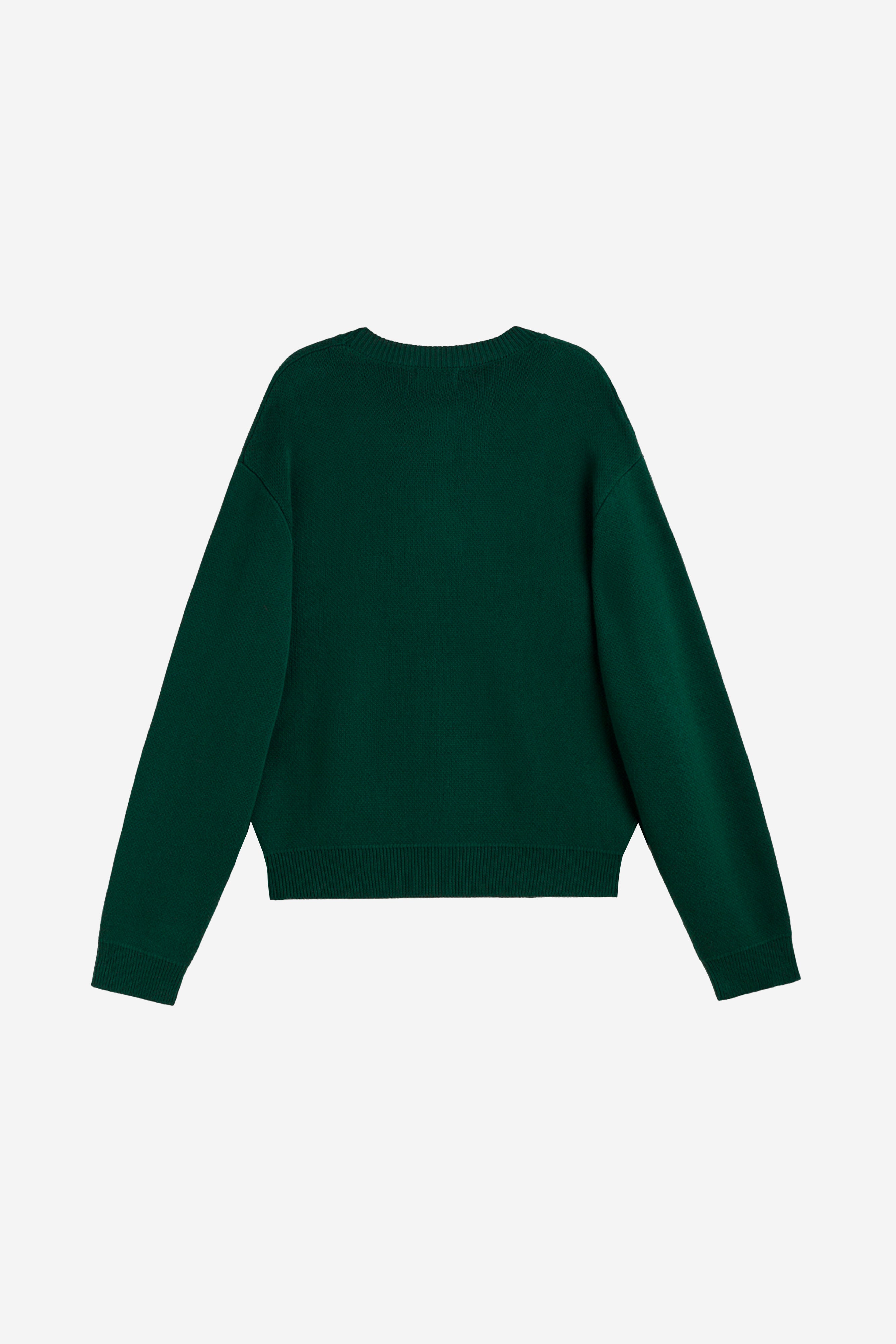LOGO KNITTED SWEATER GREEN