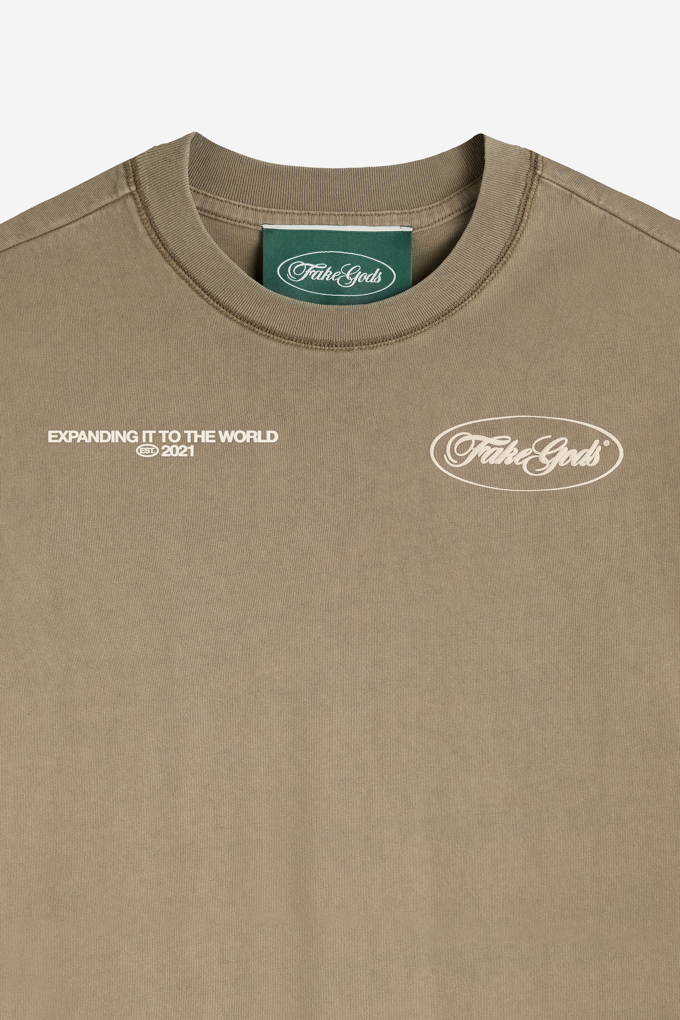 WASHED STAFF TEE KHAKI