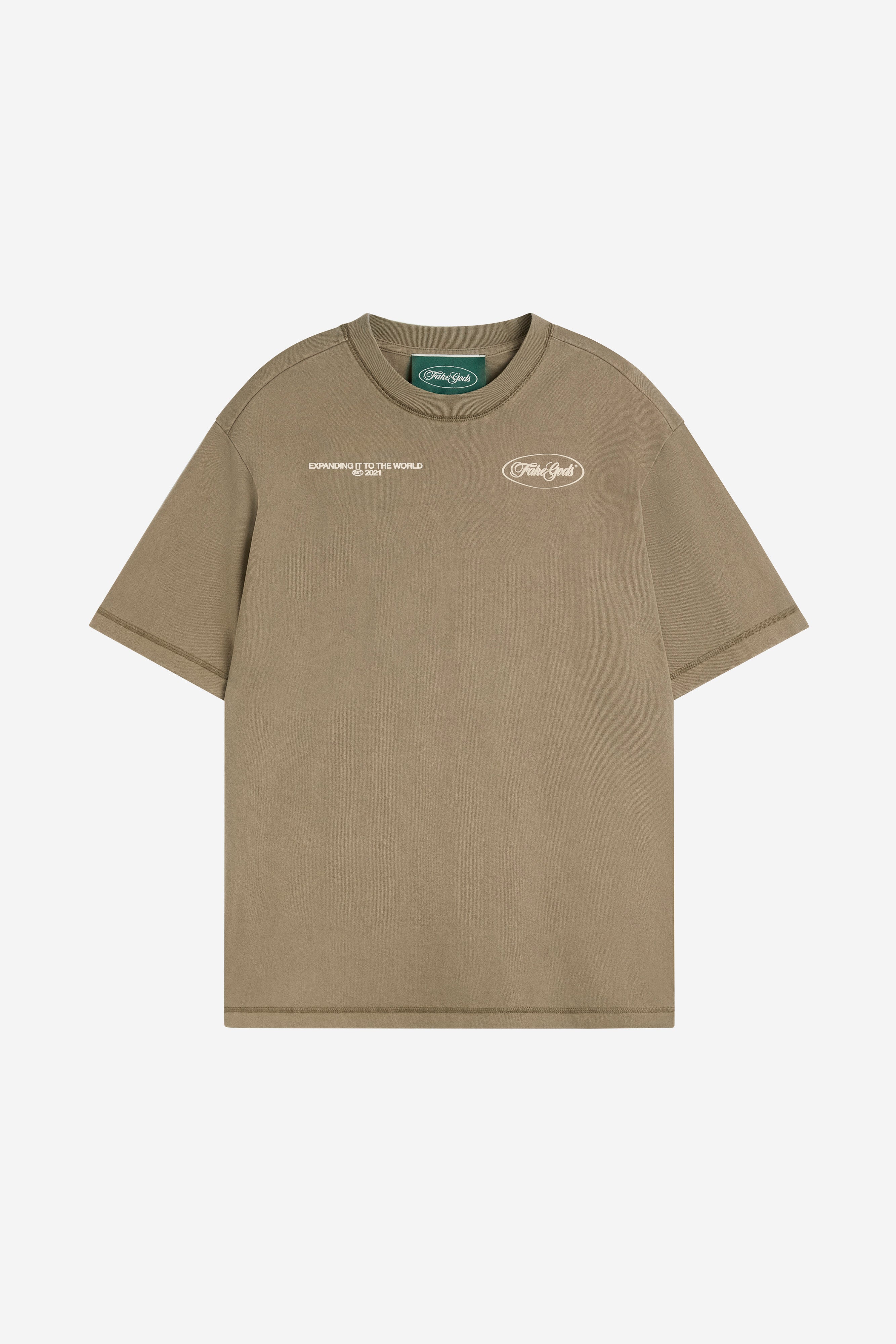 WASHED STAFF TEE KHAKI