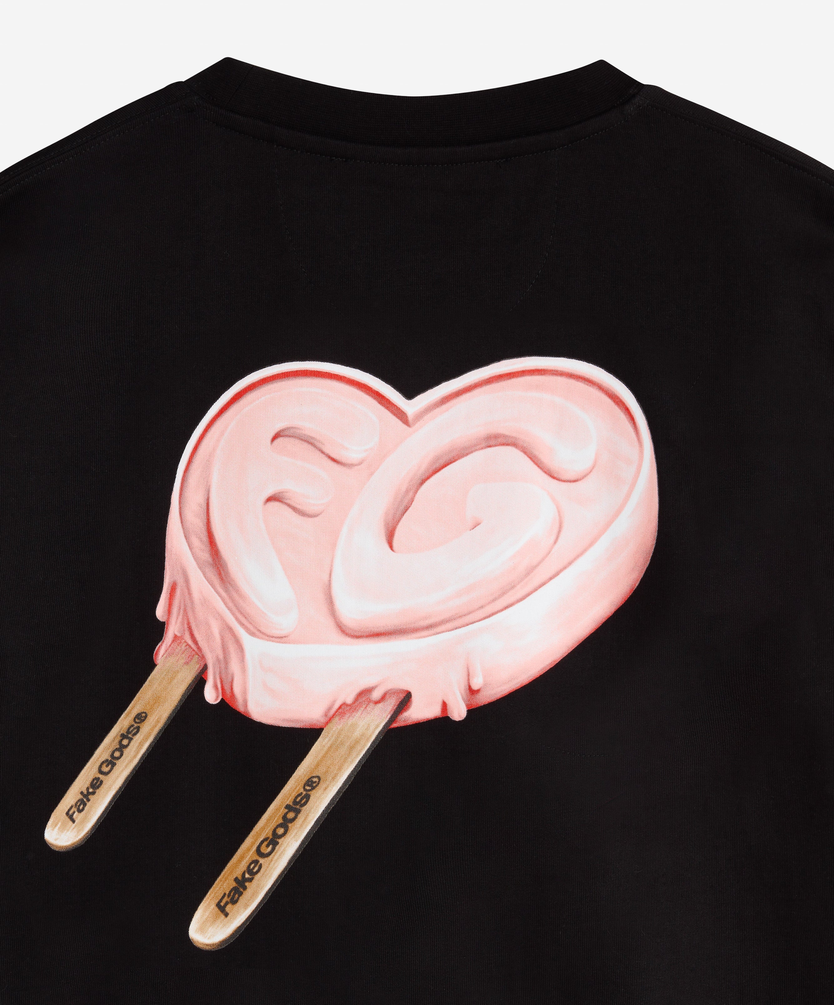 ICED HEART TEE BLACK