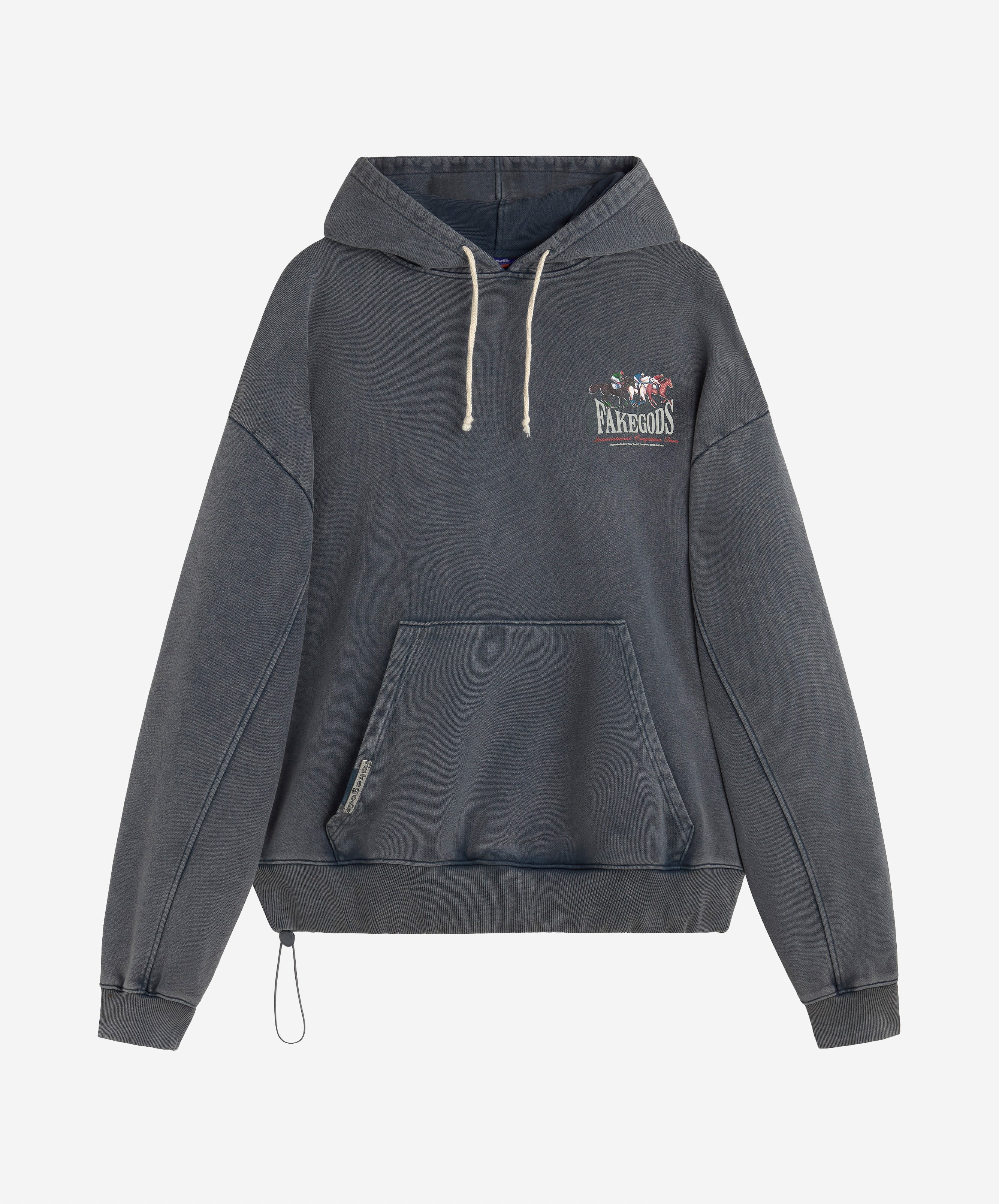 HORSE RACE HOODIE DARK GREY