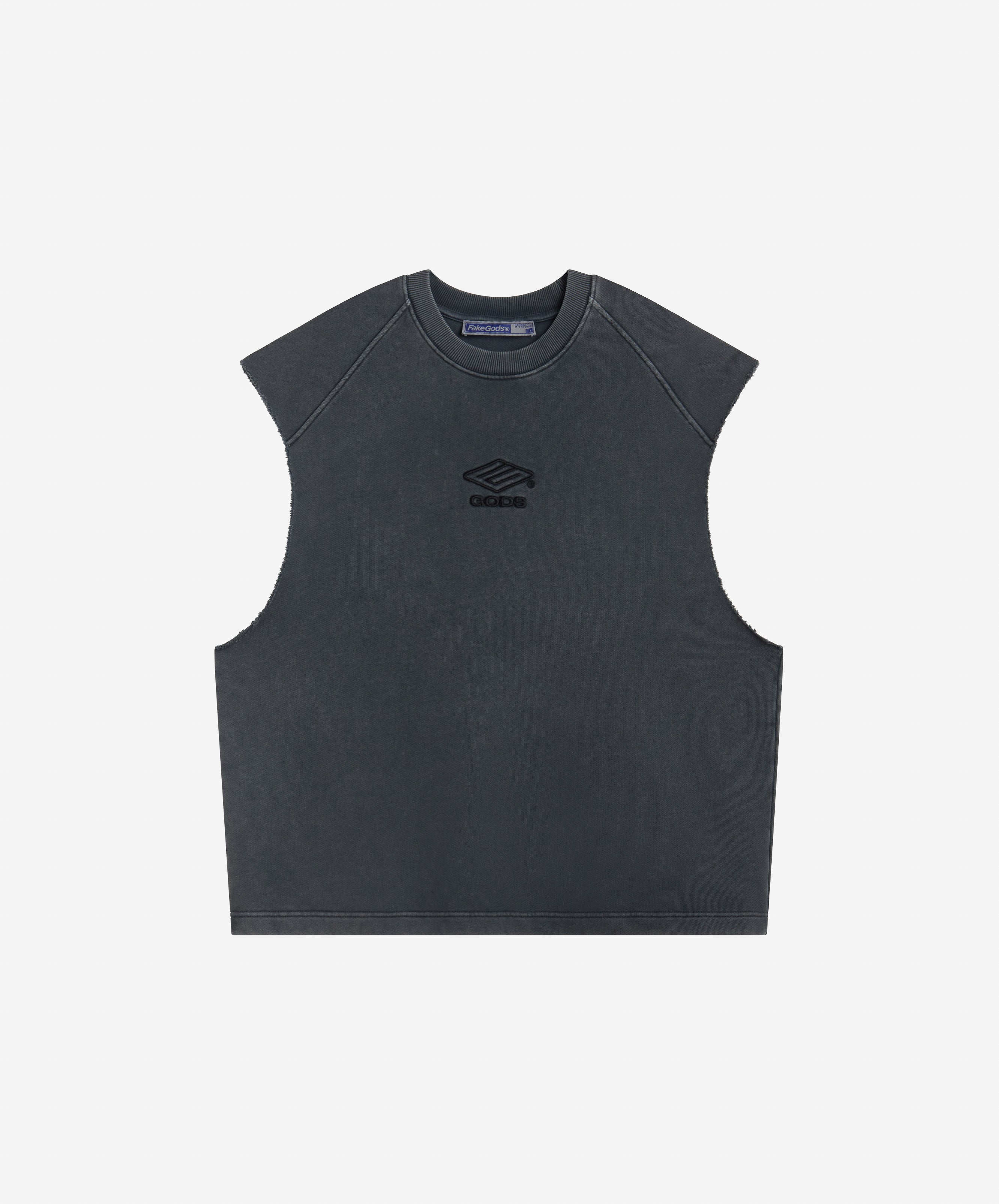 DIAMOND SLEEVELESS HOODIE BLACK