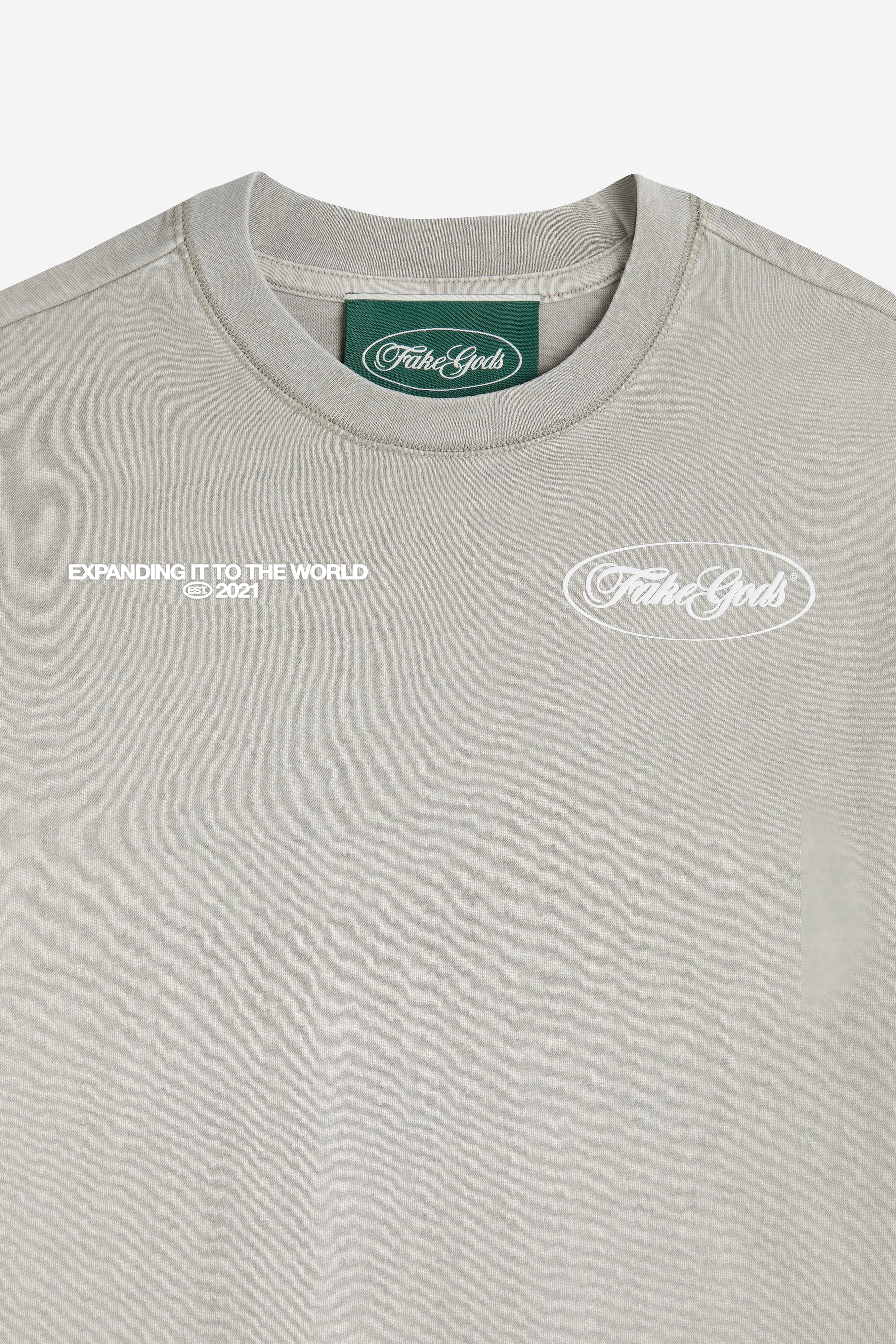 WASHED STAFF TEE LIGHT GREY