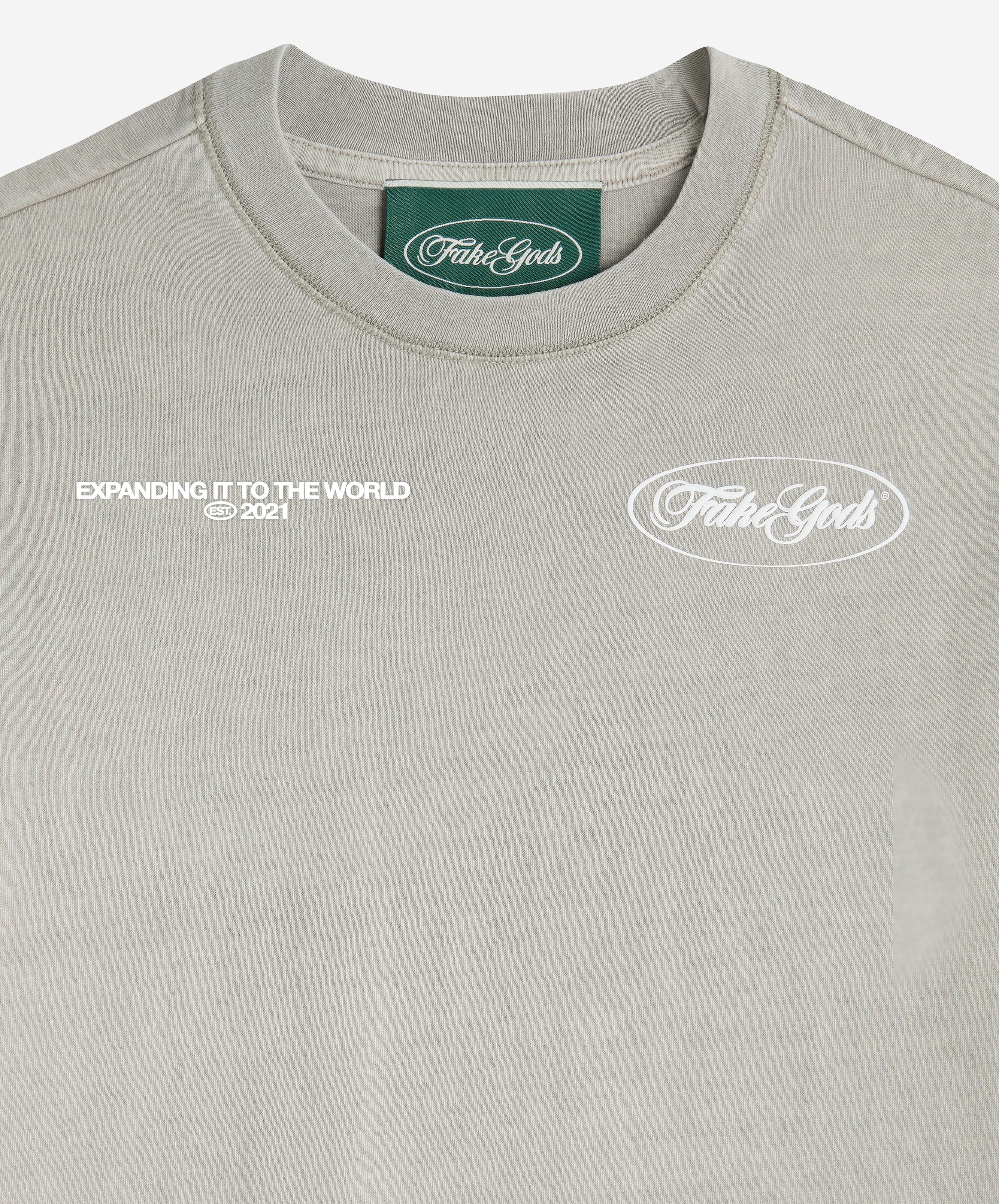 WASHED STAFF TEE LIGHT GREY