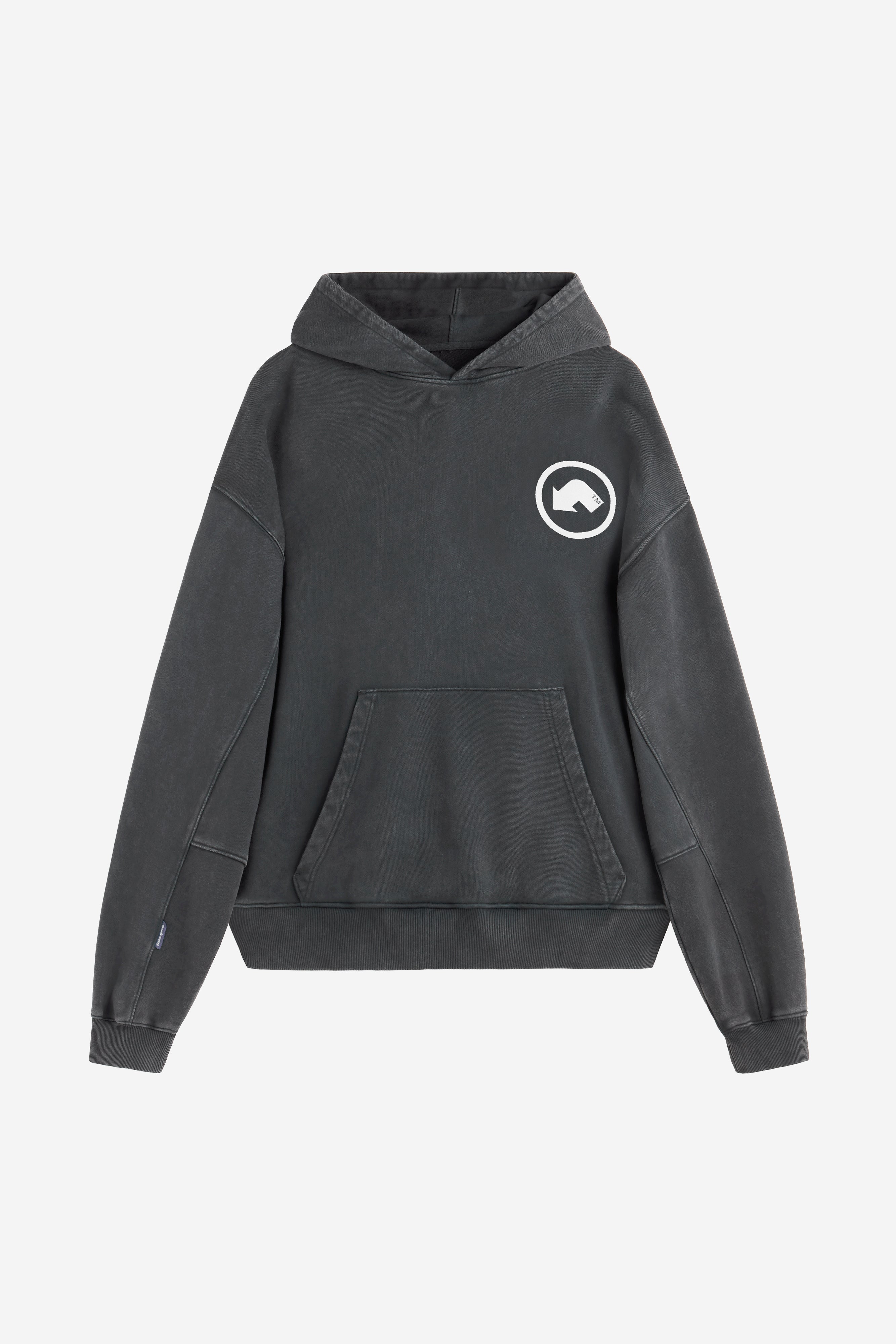 WASHED HOODIE BLACK DRAWING