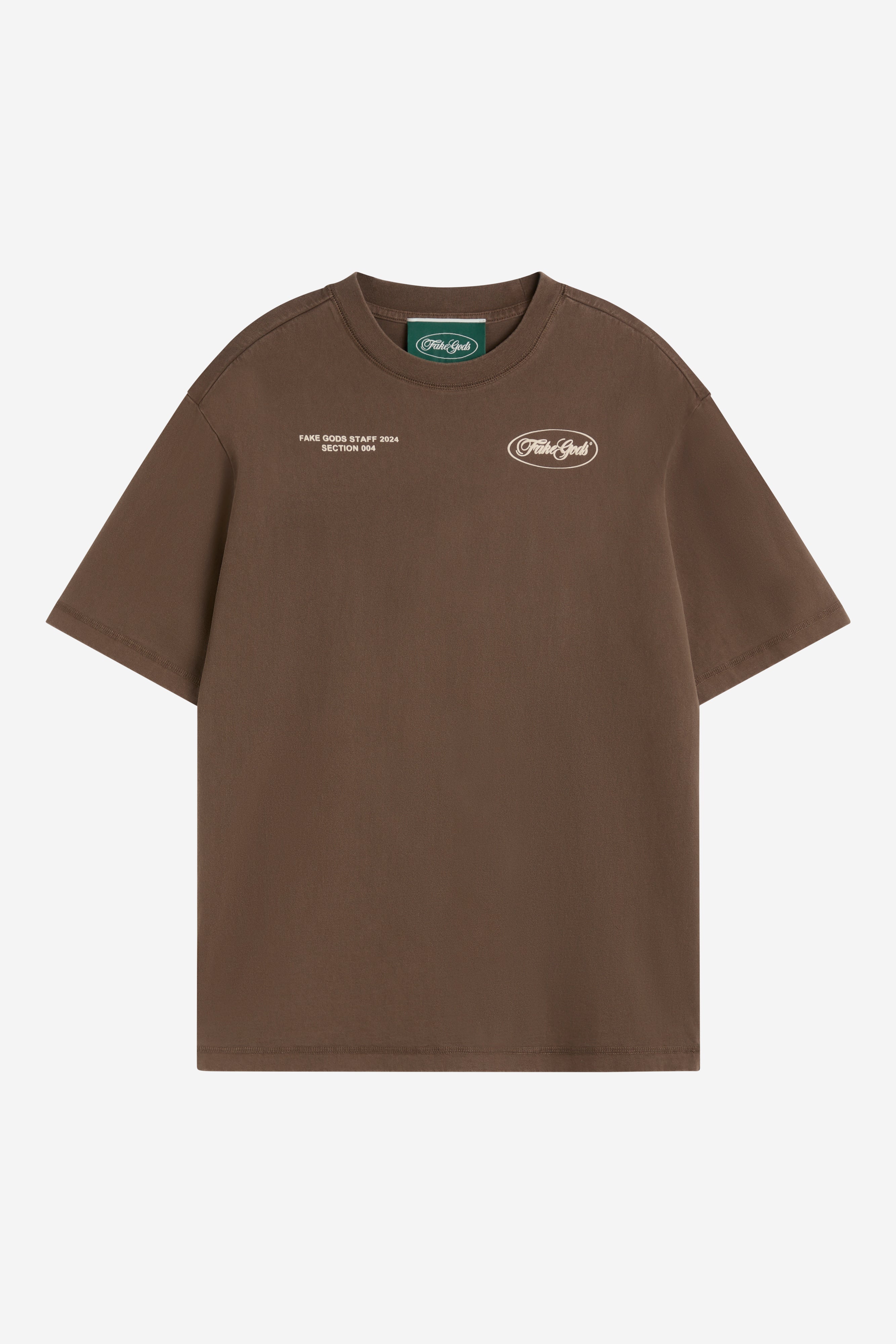 WASHED STAFF TEE BROWN