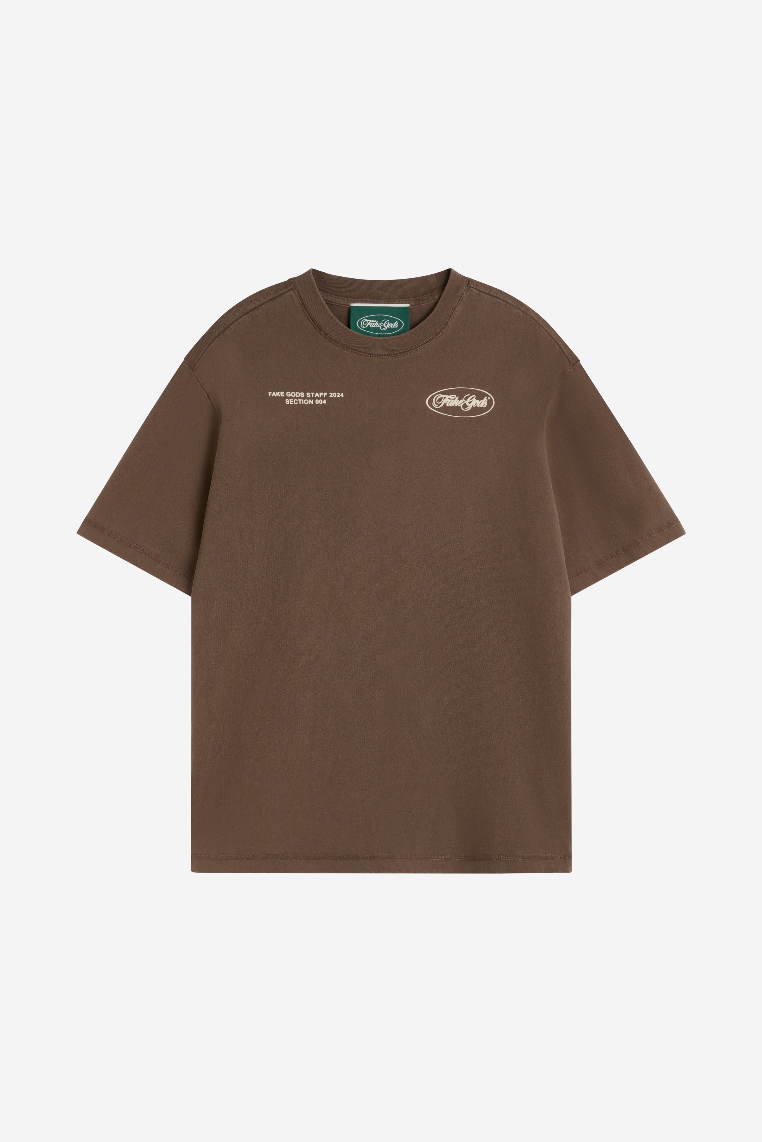 WASHED STAFF TEE BROWN